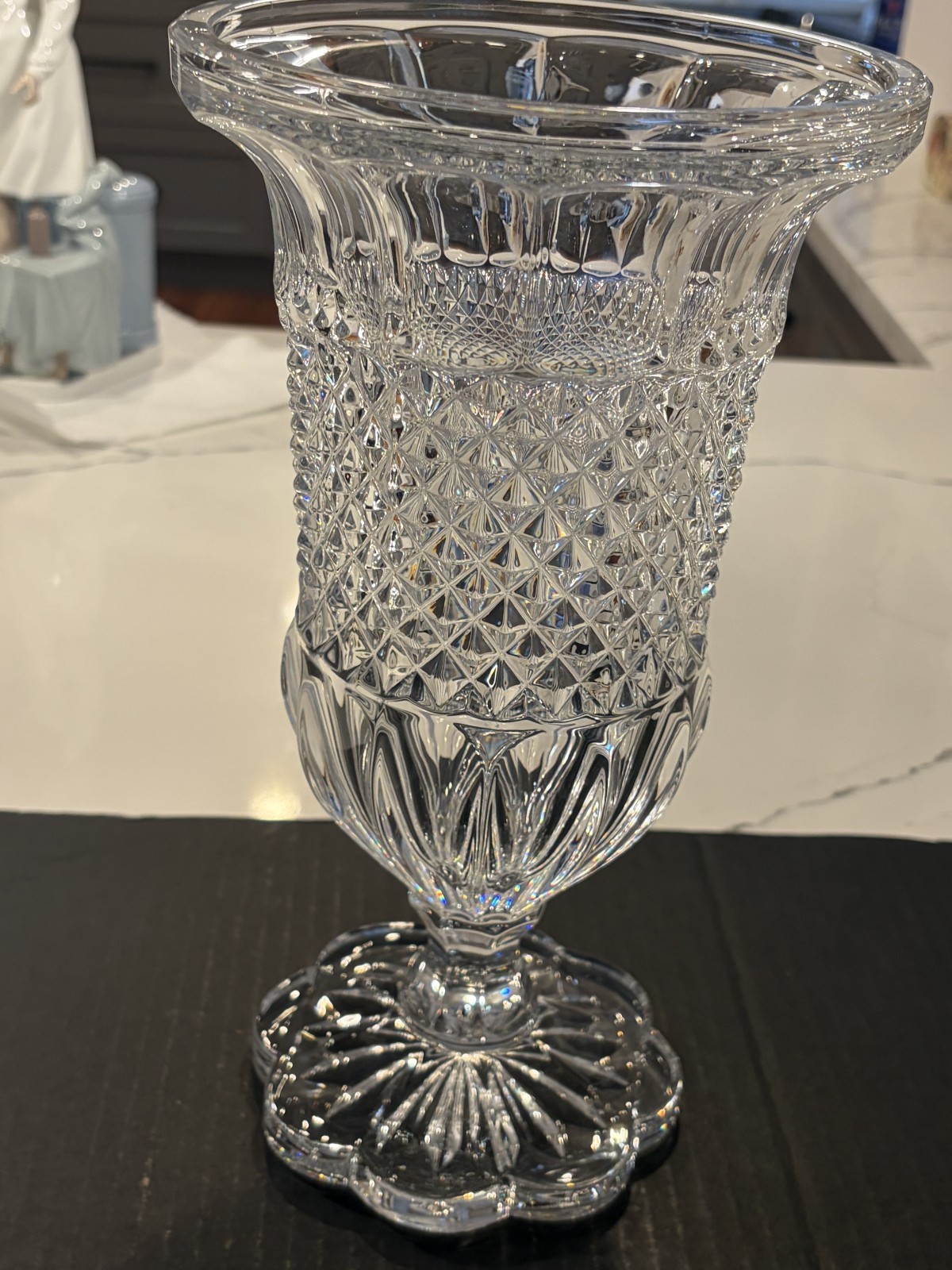 Bohemia Crystal Alexandria Footed Vase 30cm