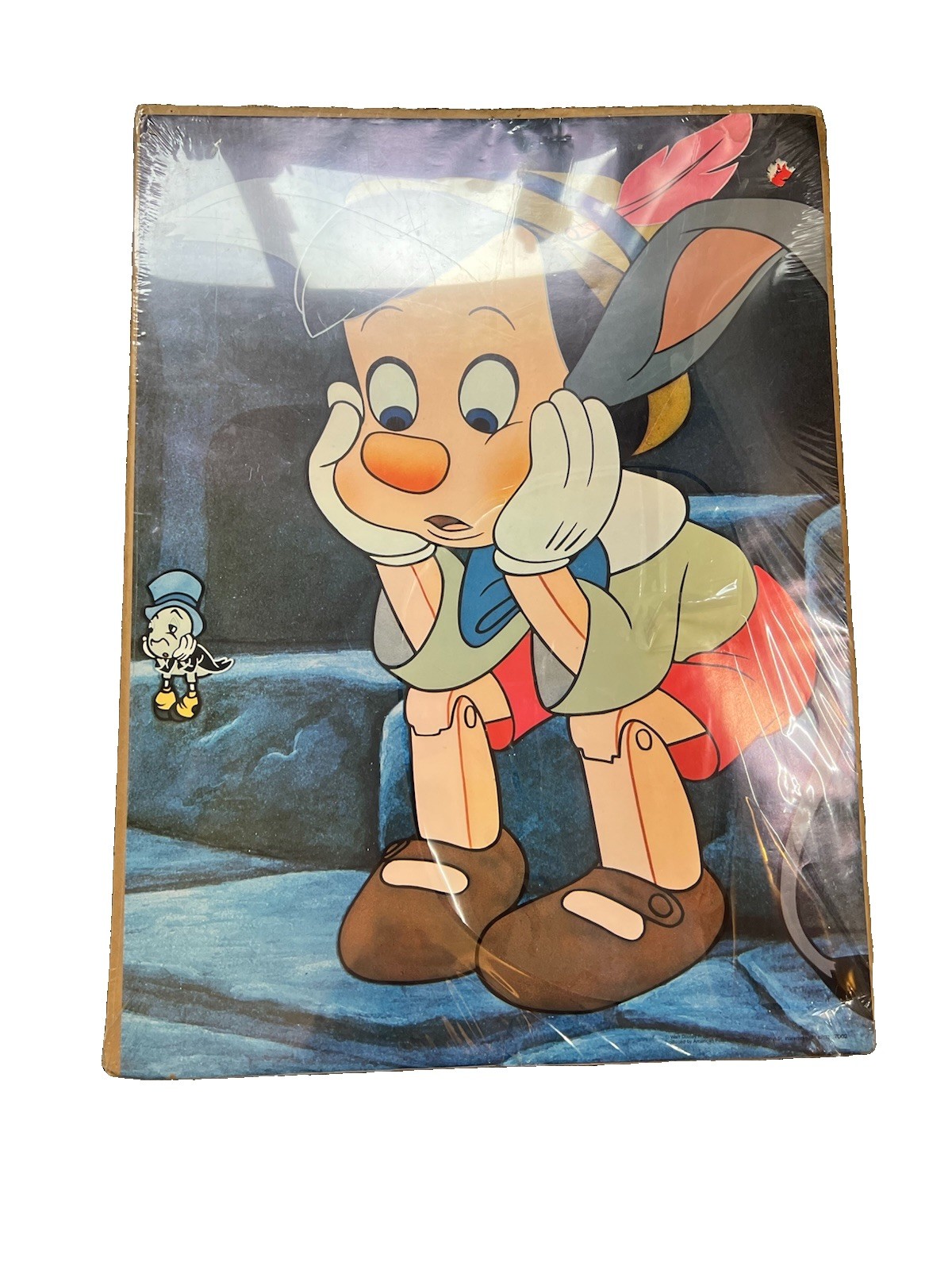 RARE Vintage Disney Pinocchio Jiminy Cricket Poster 18x24 Sealed 7002 NOS