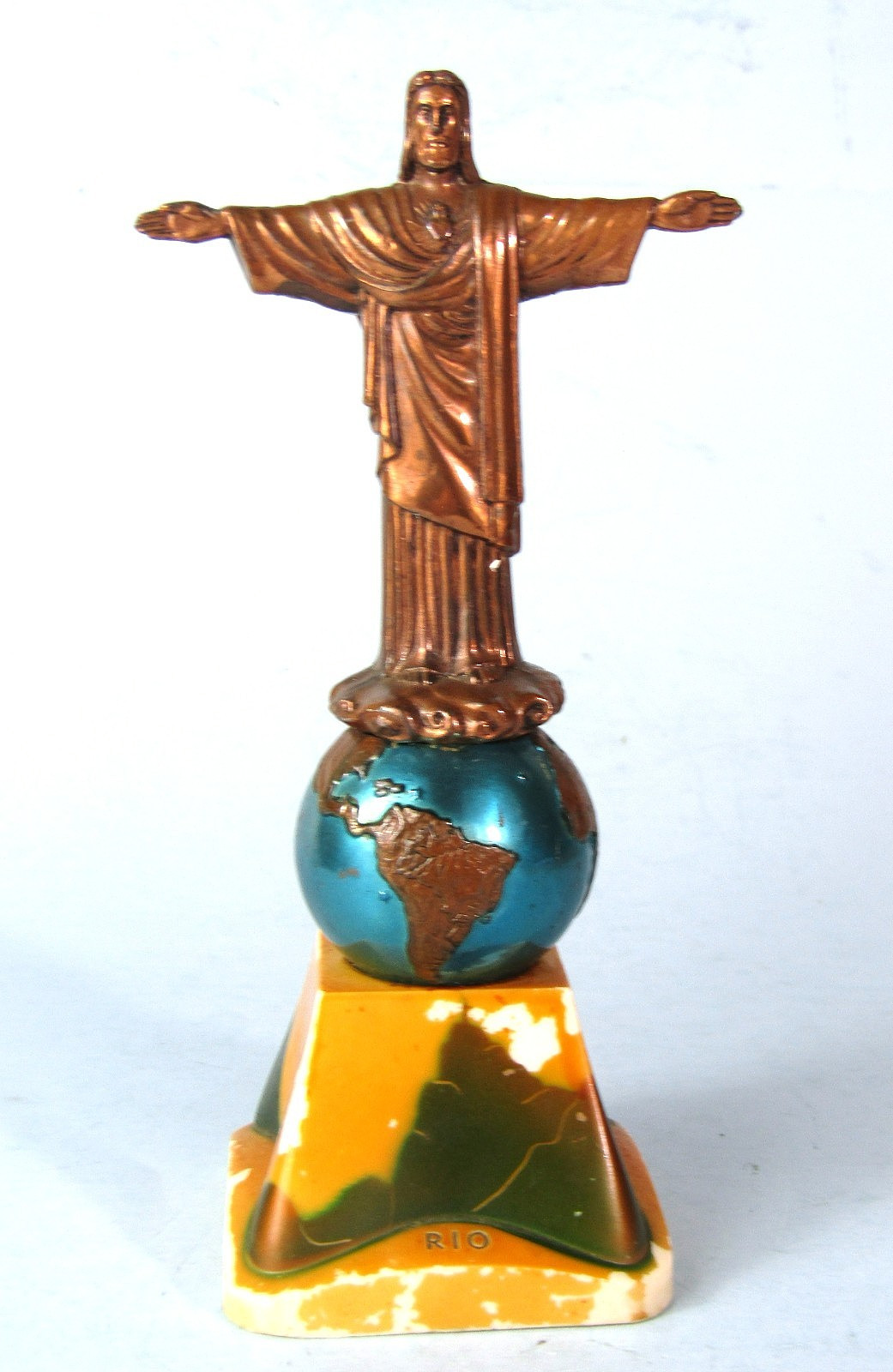 CHRIST THE REDEEMER STATUE Brazil Vintage Souvenir Monument Rio De Janeiro