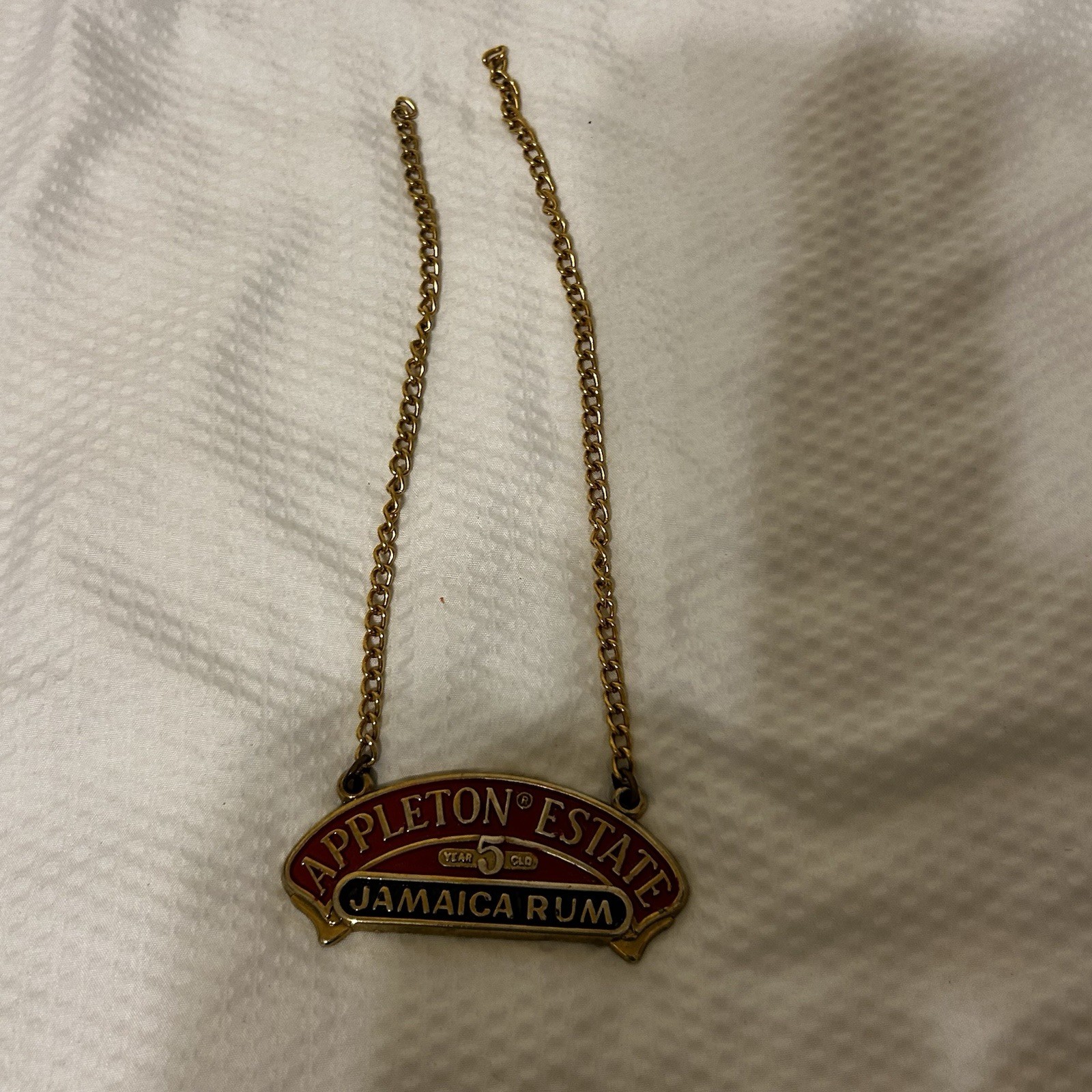 Appleton Estate Jamaica Rum Bottle Neck Gold plated Chain