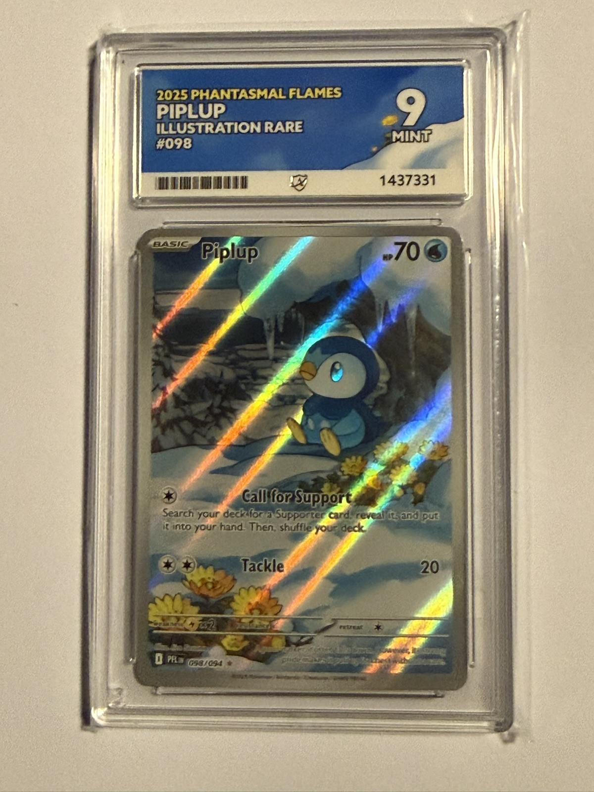 Pokémon TCG Piplup 098/094 Phantasmal Flames IR Ace 9