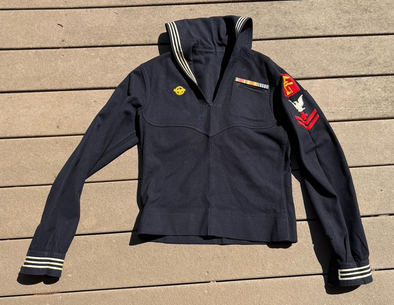WW2 USN IS Navy Amphibious Landing Craft Corpsman Jumper Named