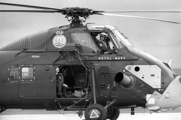The Prince Of Wales At The Controls Of His Wessex Helicopter As He 1974 PHOTO
