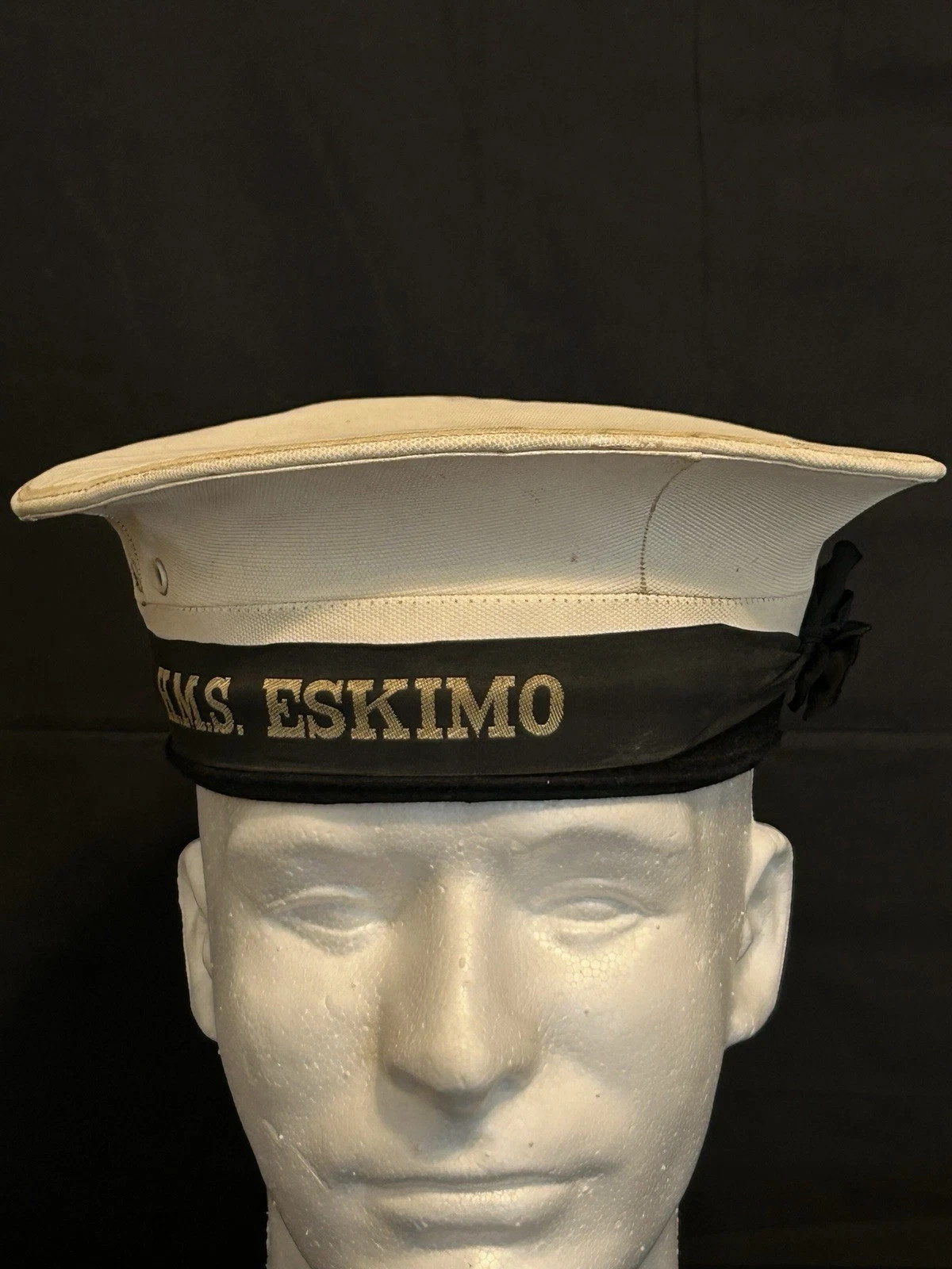 Original WW2 Era British Royal Navy Hat HMS Eskimo-SEE STORE WW2 MEDALS -PCGS