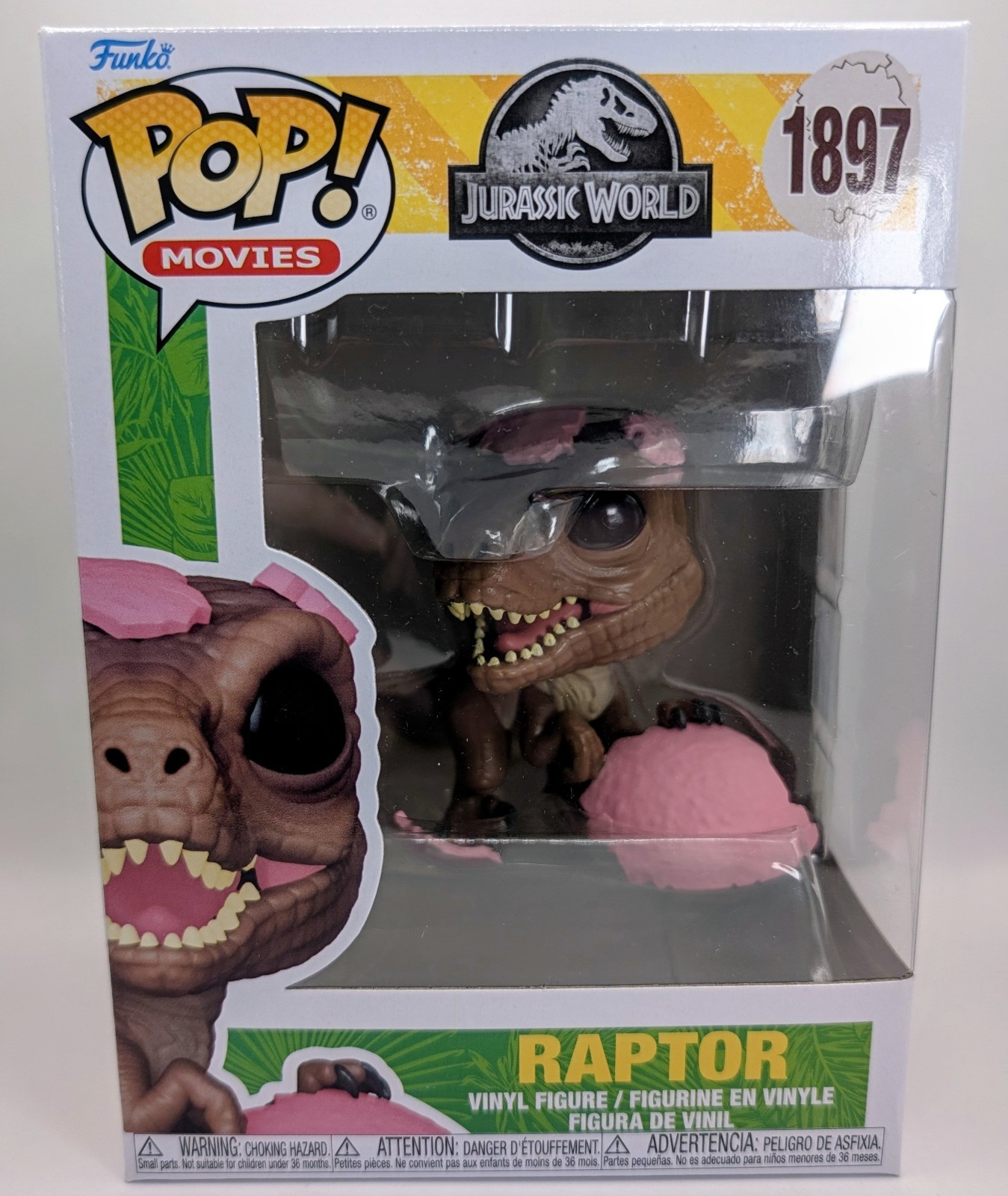 Funko Pop Jurassic World Spring/Easter Raptor Vinyl Figure #1897 + Protector