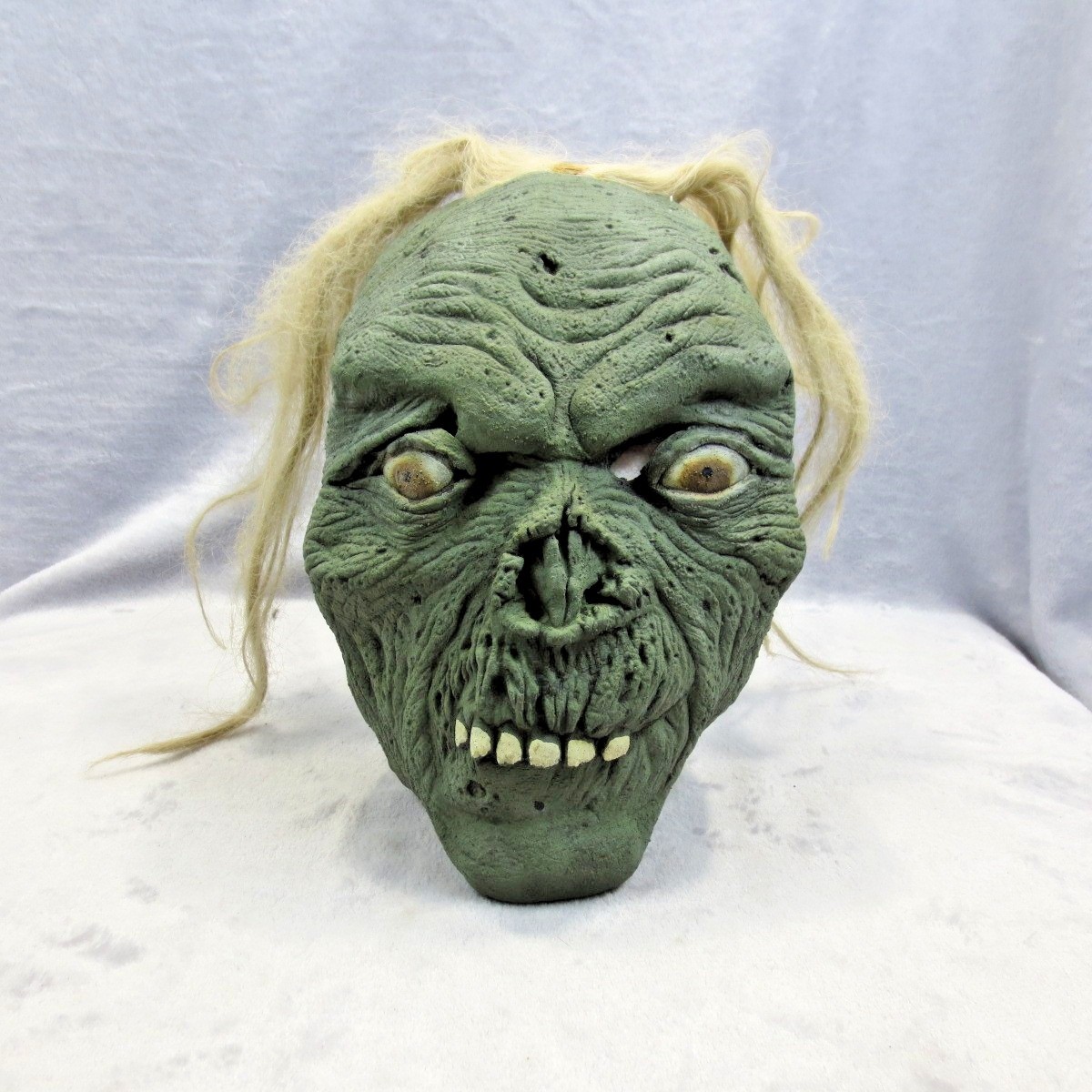 Rare VTG Don Post Studios Copyright 1985 Green Ghoul Zombie Full Mask Halloween