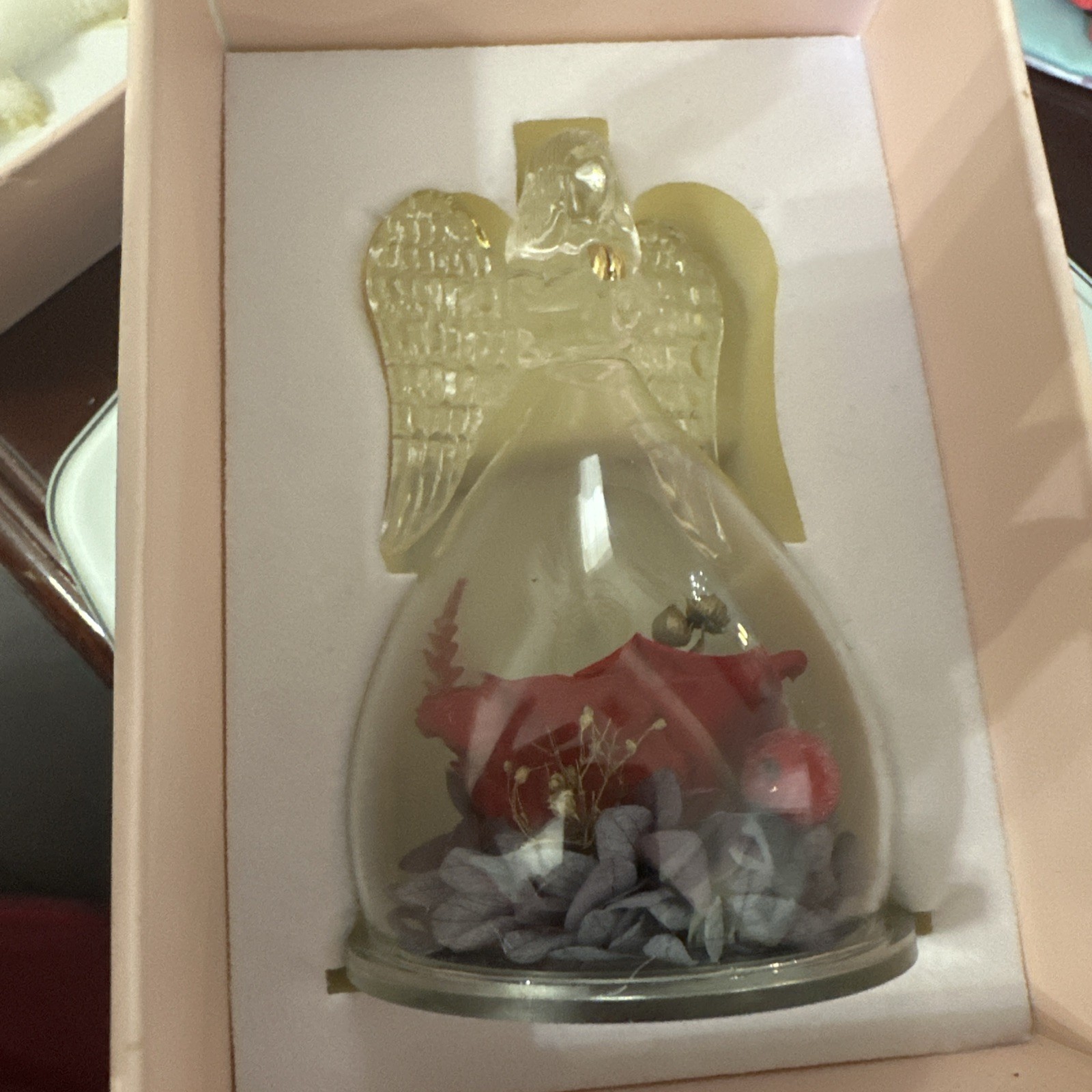 Vintage Anulunob Eternal Preserved, Rose, Angel In Original Box