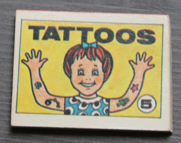 Vintage 1971 Cracker Jack Prize Tattoo Book #5 Girl