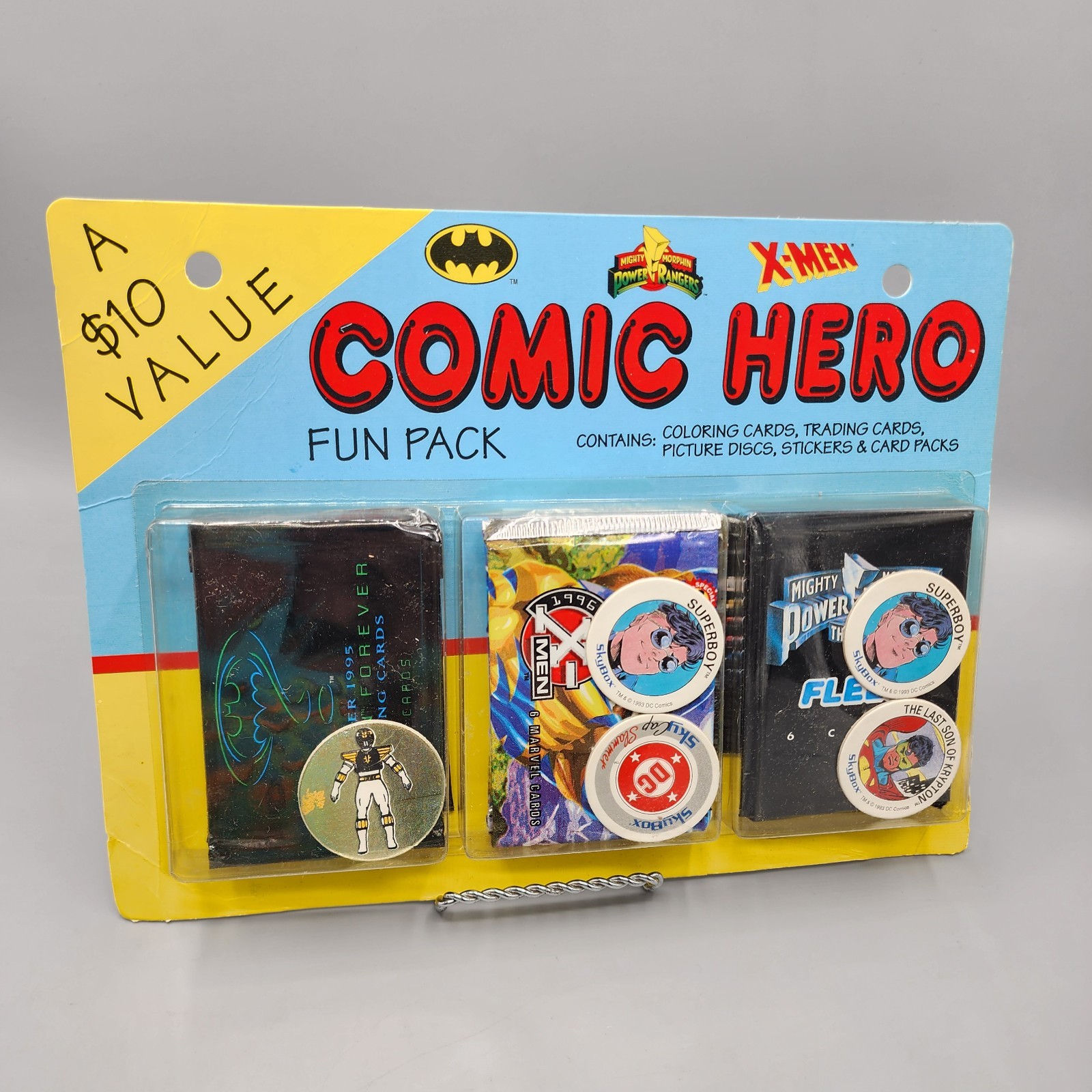 Vintage Fleer Comic Hero Fun Pack Batman X Men Power Rangers 12 Packs + Bonus