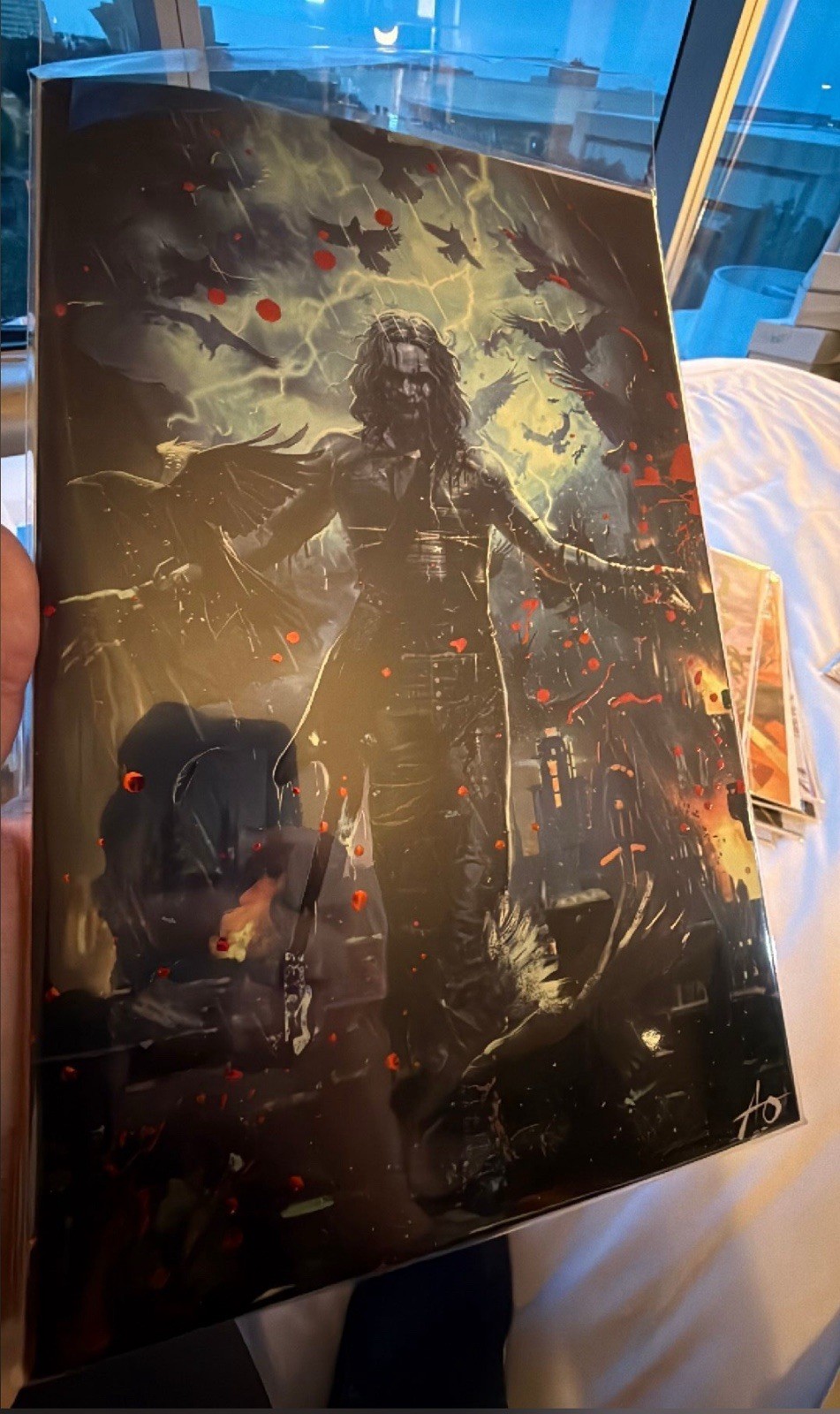 Brandon LEE Tribute The Crow Virgin Blood Spot Foil By Rudy Ao - LIMITED 30