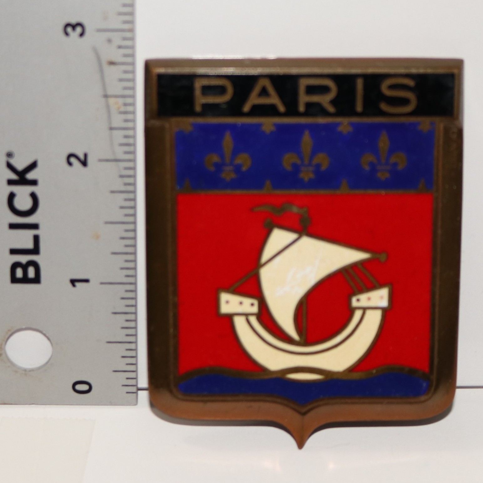 Car Badge Enamel Drago 1950s original Paris France Automobile Emblem Insignia