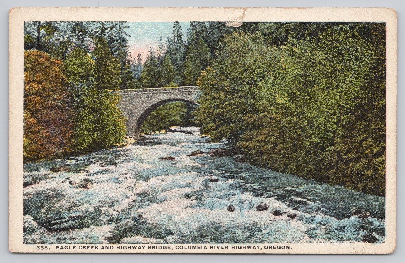 Vintage Eagle Creek Bridge Columbia River Highway Oregon Postcard 1915-30