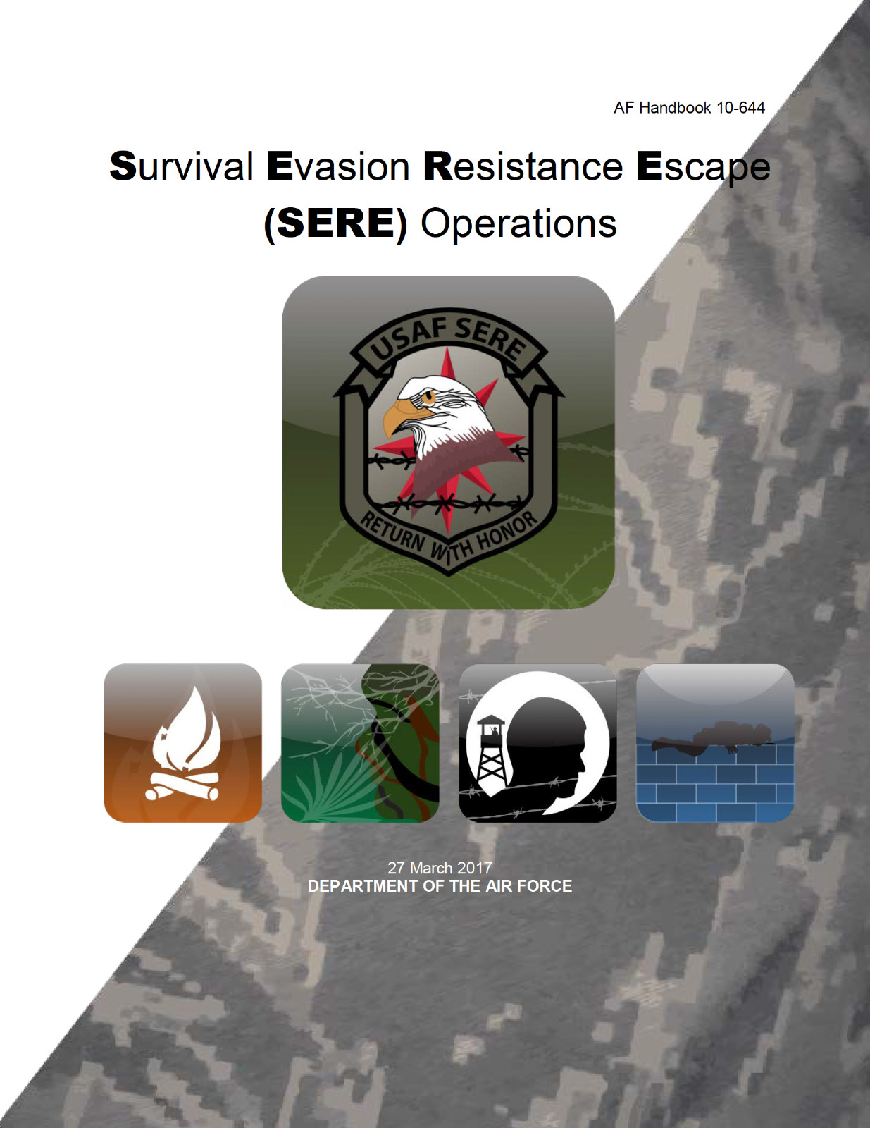 652 p. AF 10-644 Survival Evasion Resistance Escape (SERE) Operations On Data CD