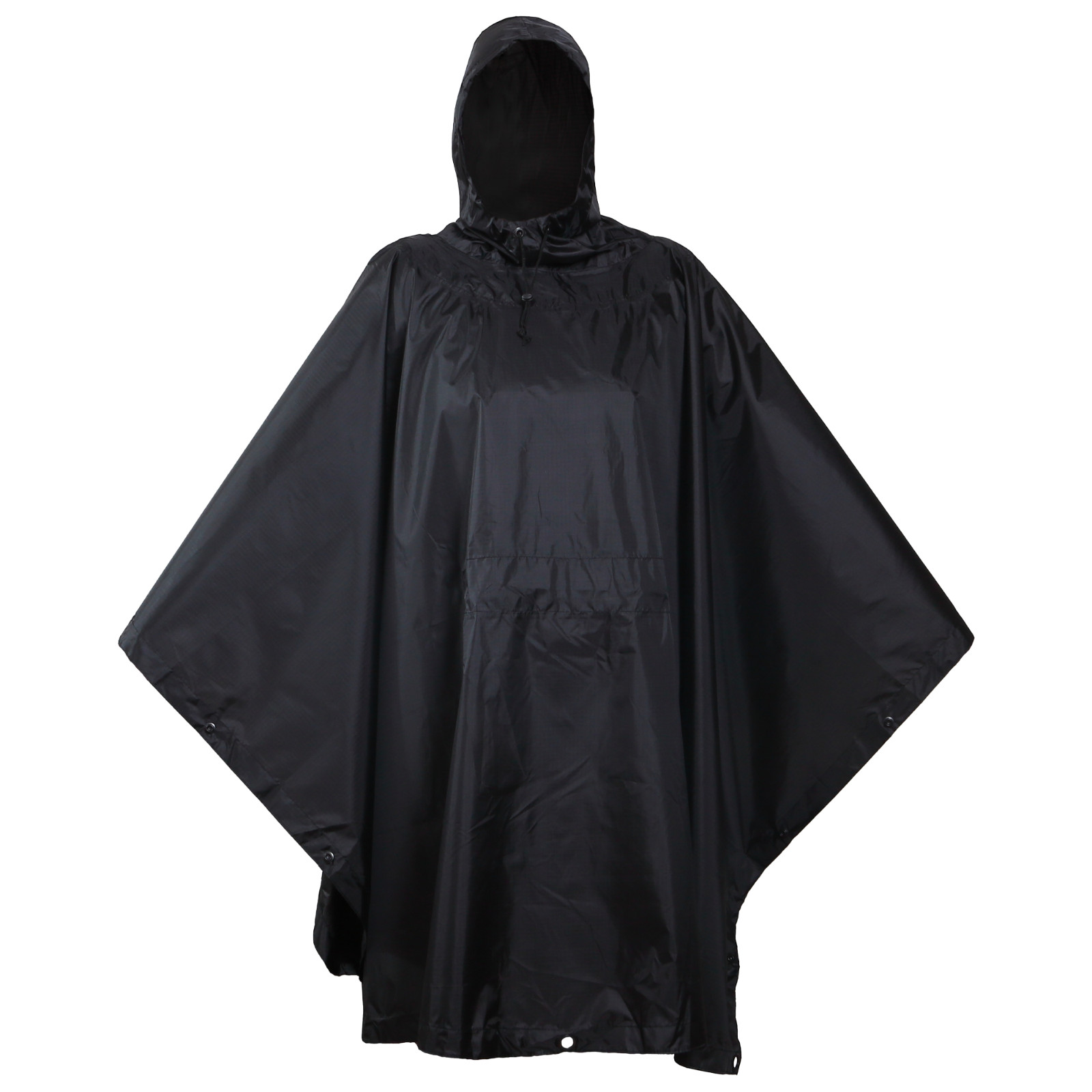 USGI Industries Military Style Multi Use Rip Stop (Jet Black, Rain Poncho)