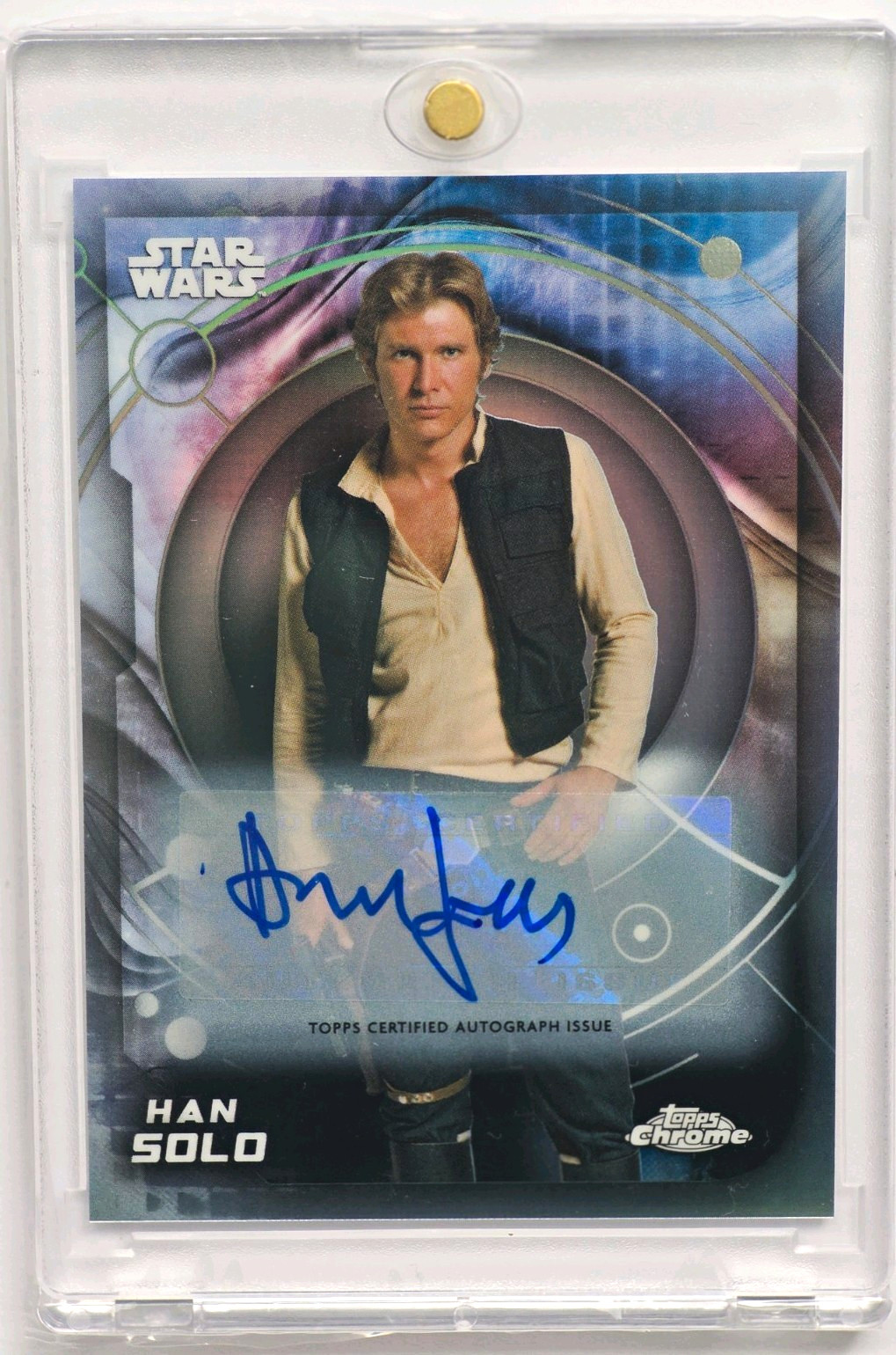 Topps 2026 Chrome Star Wars Harrison Ford Han Solo Auto #83