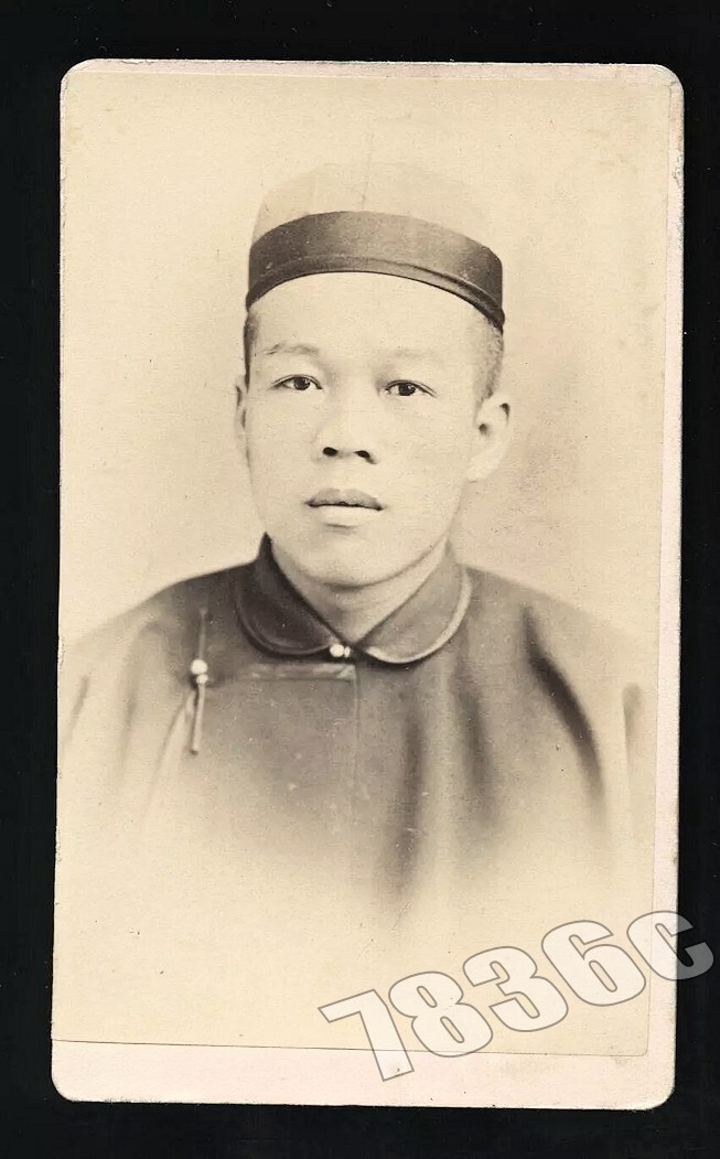 Rare Antique Photo Chinese Man LOS ANGELES California CDV 1800s China Worker