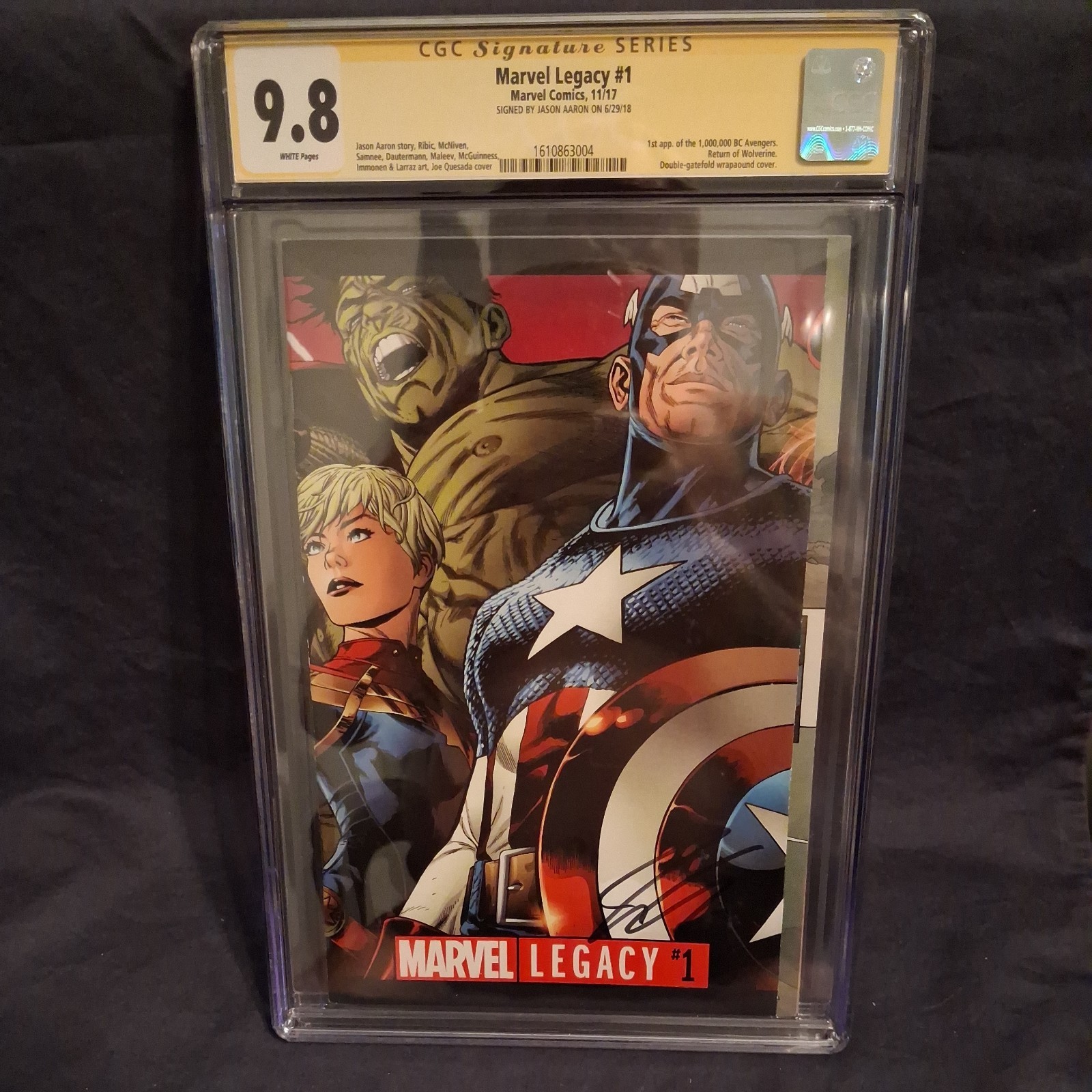 Marvel Legacy #1 SS 9.8 Signed by Jason Aaron