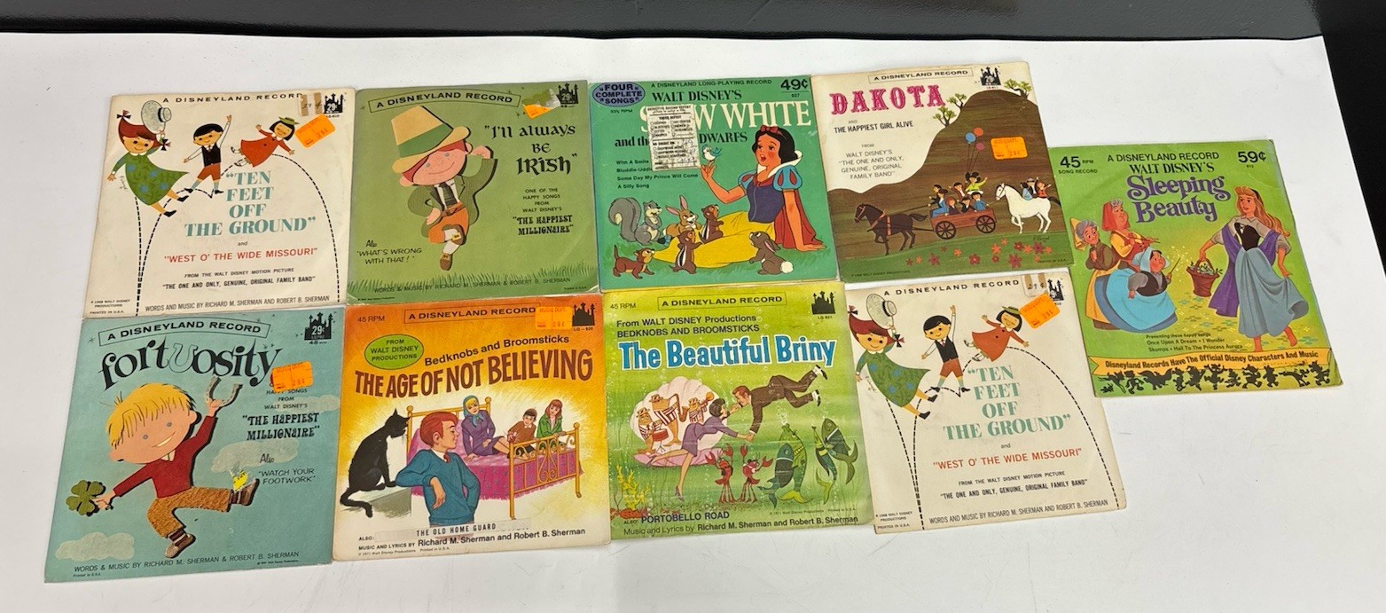 Vintage Disney 45 RPM Record Lot 7