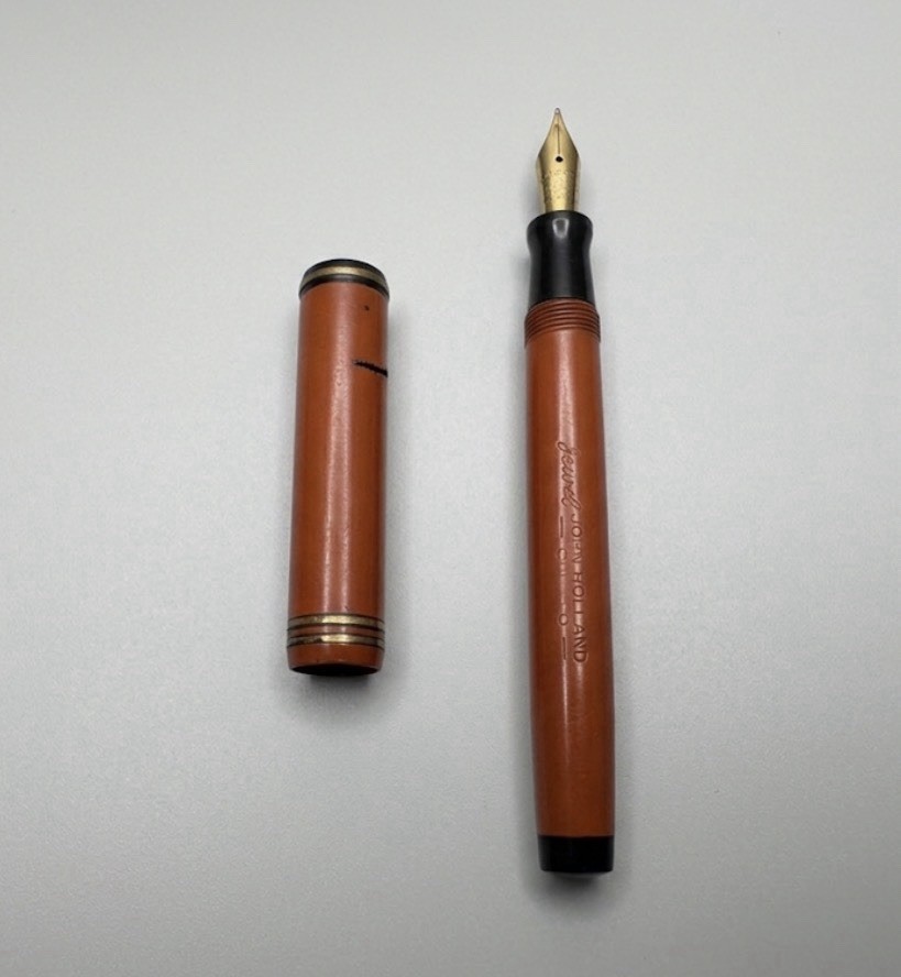 Vintage Jewel John Holland Fountain Pen, Orange, Lever Filler