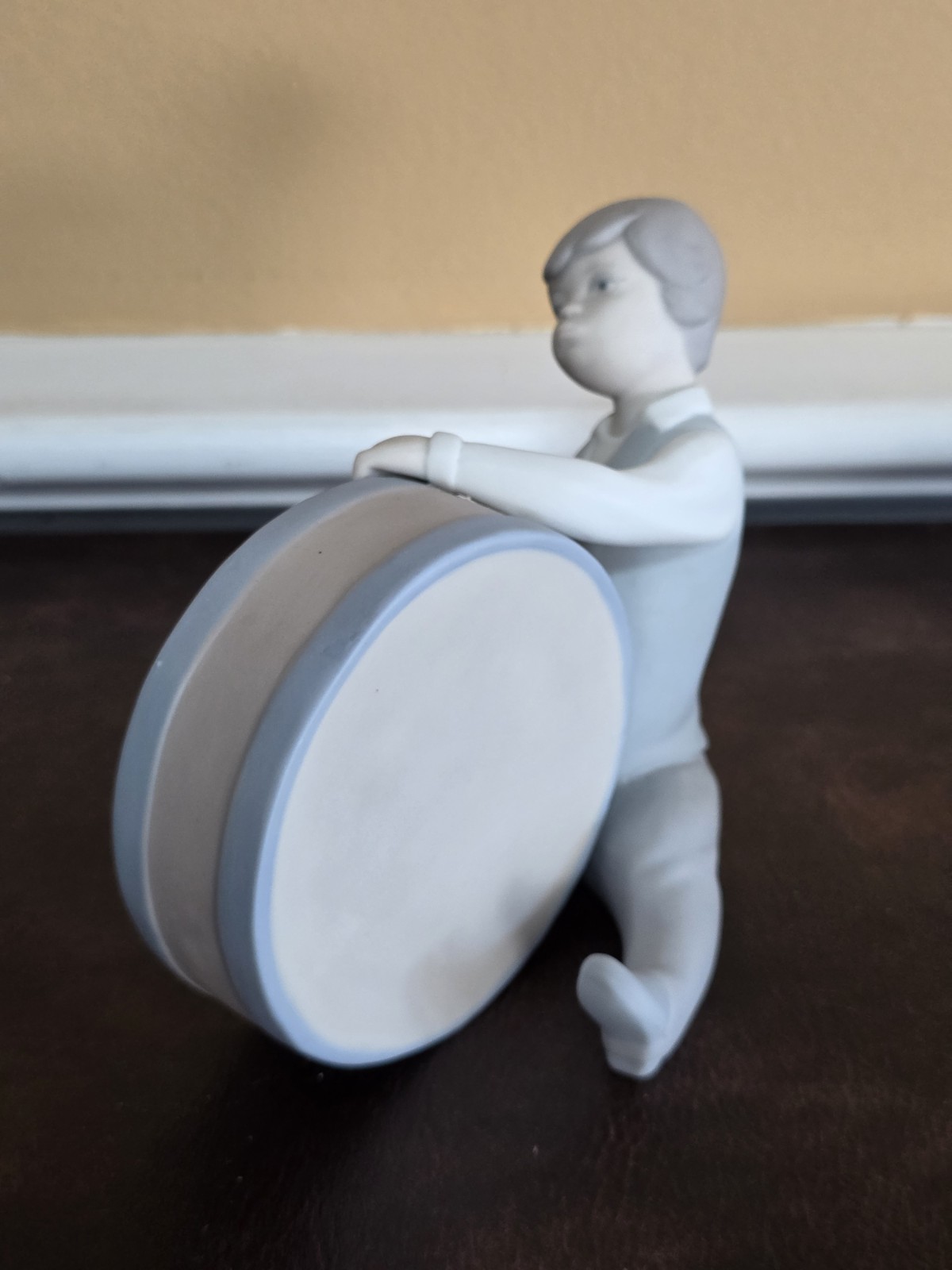 RETIRED RARE OLD Lladro #4616 BOY PLAYING DRUM FIGURINE Matte MINT CONDITION