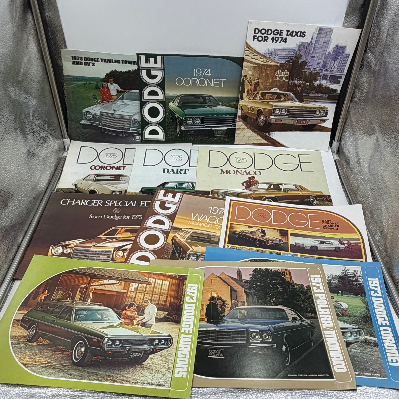 VINTAGE Dodge Dealer Brochure Lot Coronet Dart Monaco Charger Polara Taxi