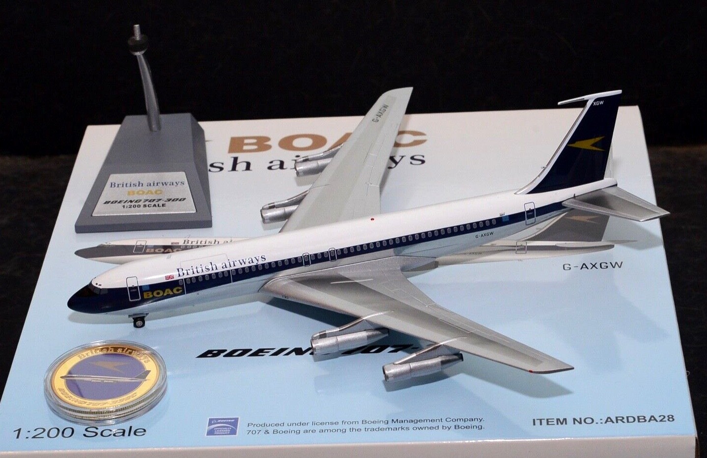 Inflight 200 BOAC British Overseas AIrways B707-300 G-AXGW ARDBA28