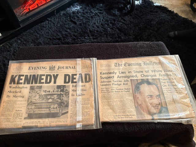 11 Old Newspapers John F Kennedy Assanation, Robert Kennedy Assination and more