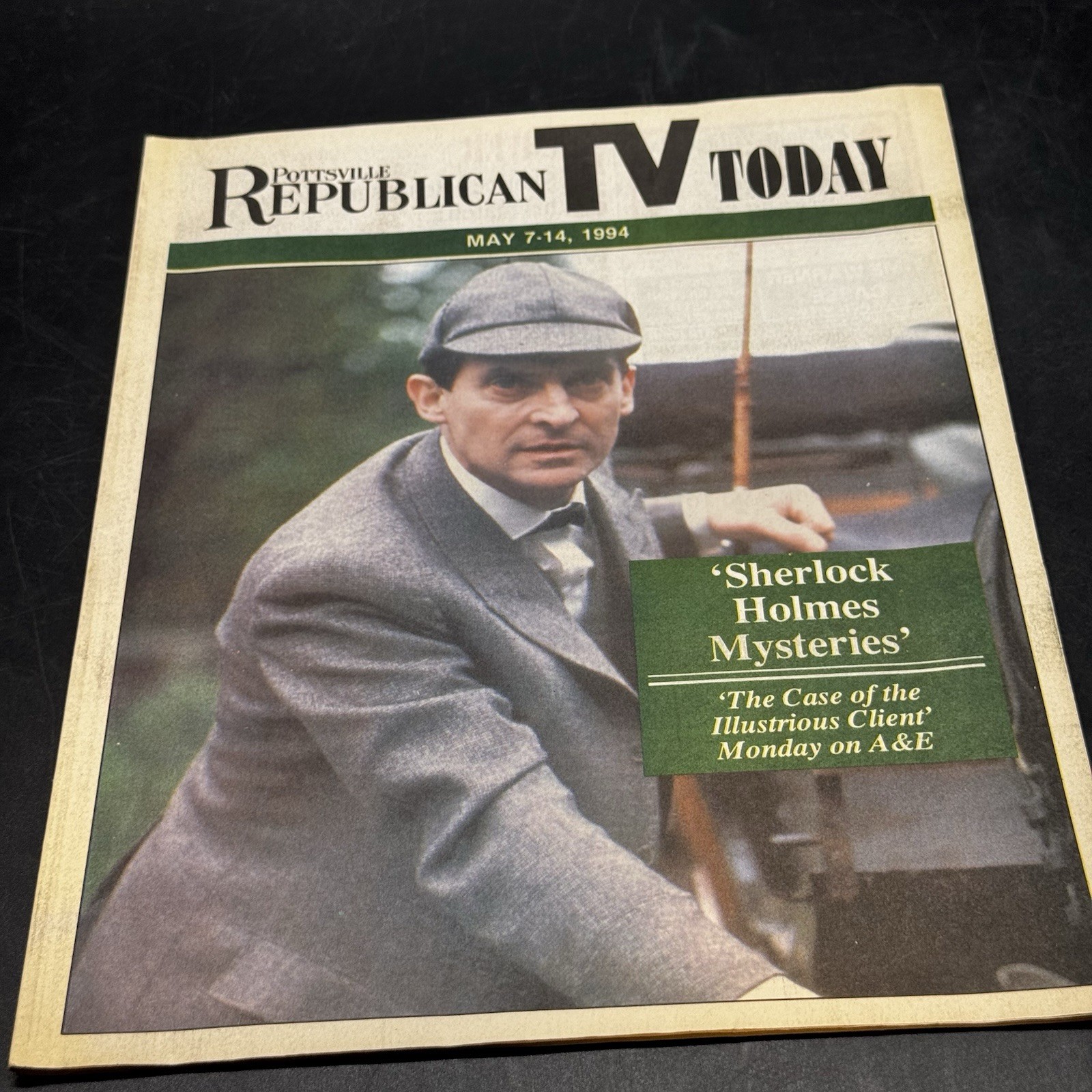 Pottsville Republican TV Today Guide May 7-14 1994 Sherlock Holmes Mysteries Vtg