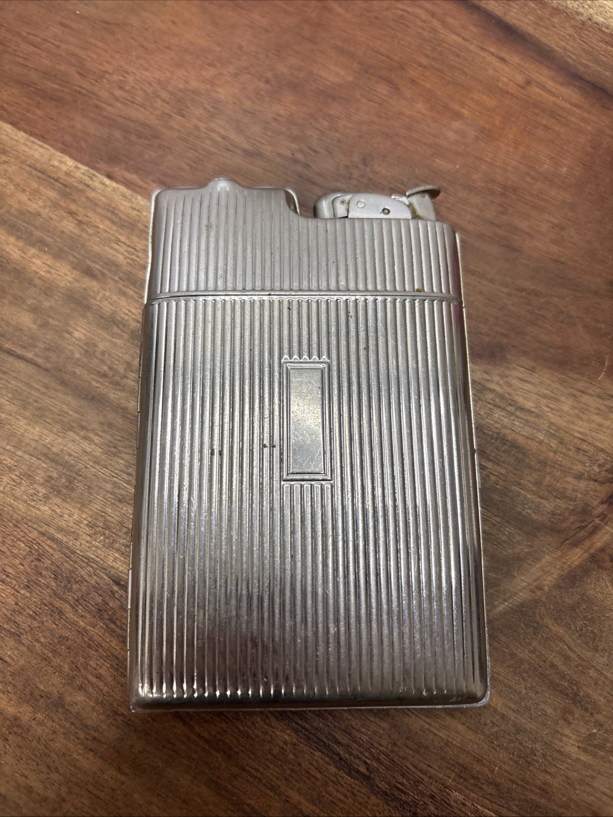 Vintage Untested Evans Art Deco Lighter & Cigarette Case 50s 60s MCM Tobacciana