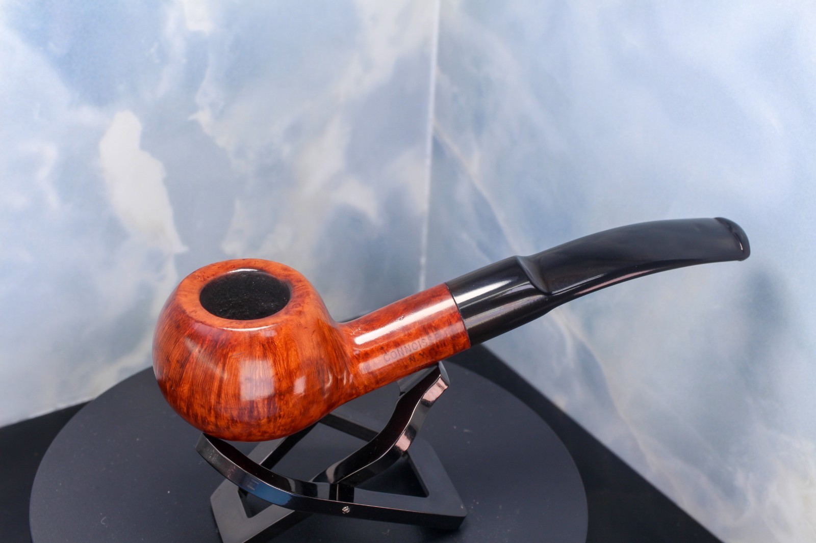 ED BURAK RARE CONNOISSEUR N.Y.C. AUTHOR TOMATO SHAPE ESTATE PIPE