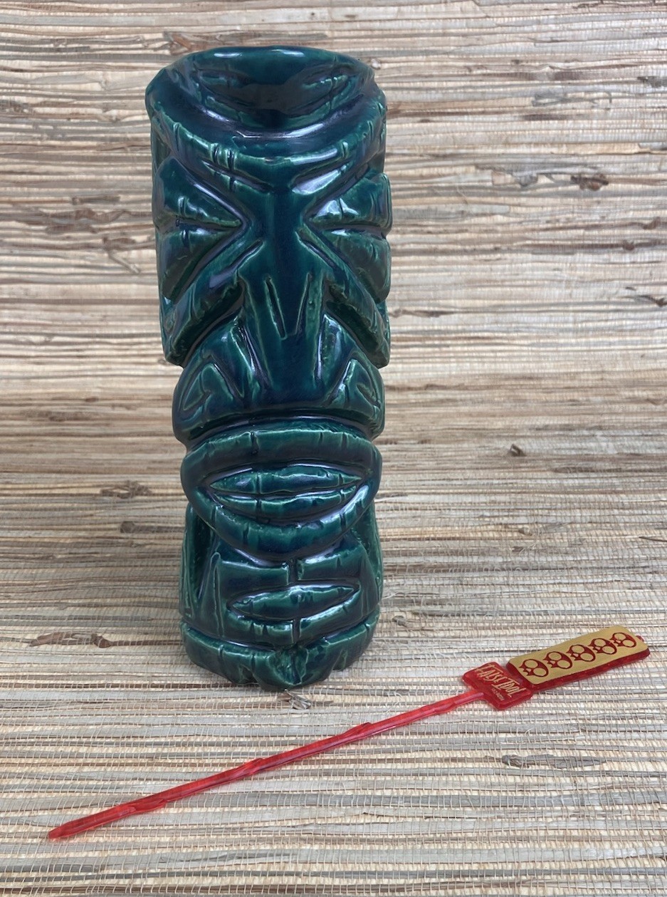 False Idol Green Marquesan Tiki Mug Bosko #78/125 Handmade 2018 New