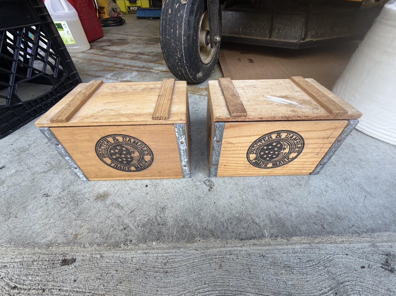 Two (2) Vintage Wooden Procter And Gamble's Ivory Soap Boxes