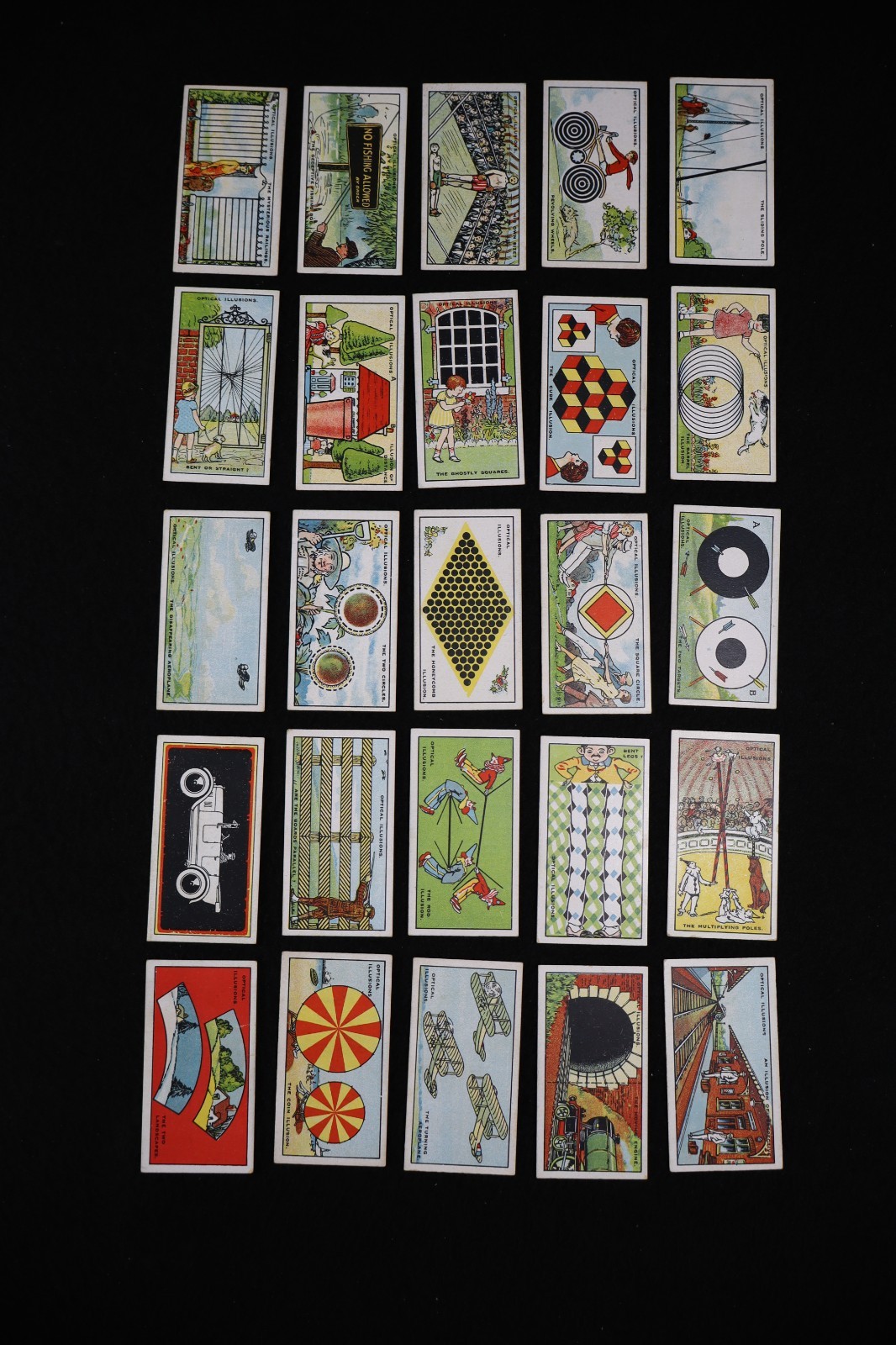 Major Drapkin Cigarette Cards Optical Illusions 1926 Complete Set 25