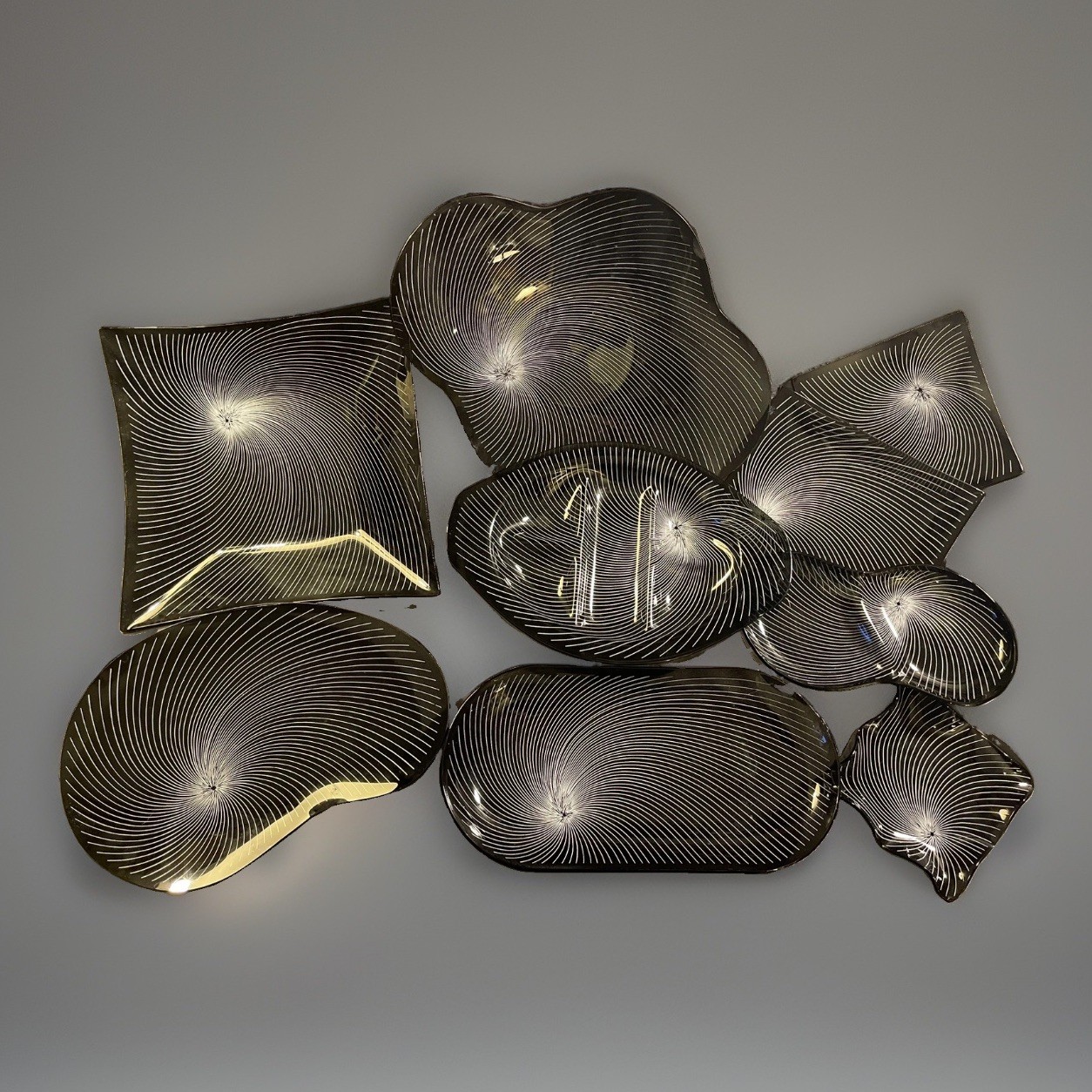 LARGE LOT Lausitzer Glas MCM Mid Century Modern Art Glass Serving Platters