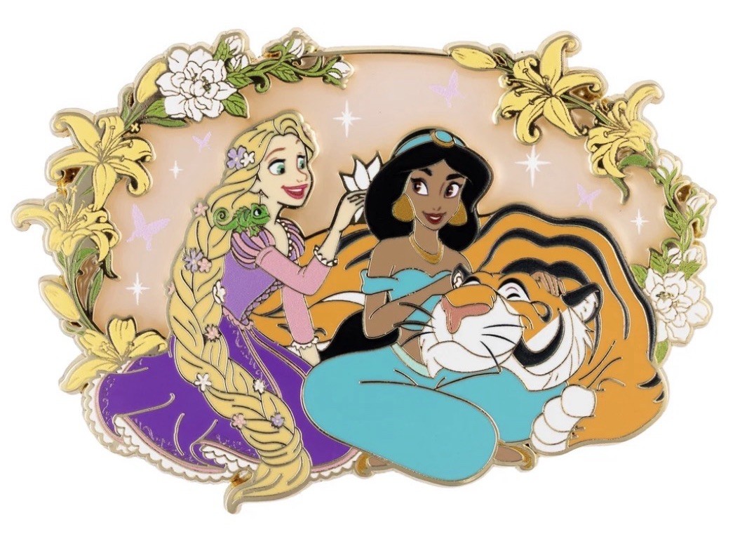 PRESALE PALM Disney Rapunzel Jasmine Enchanted Friendship Jumbo Pin - LE 500