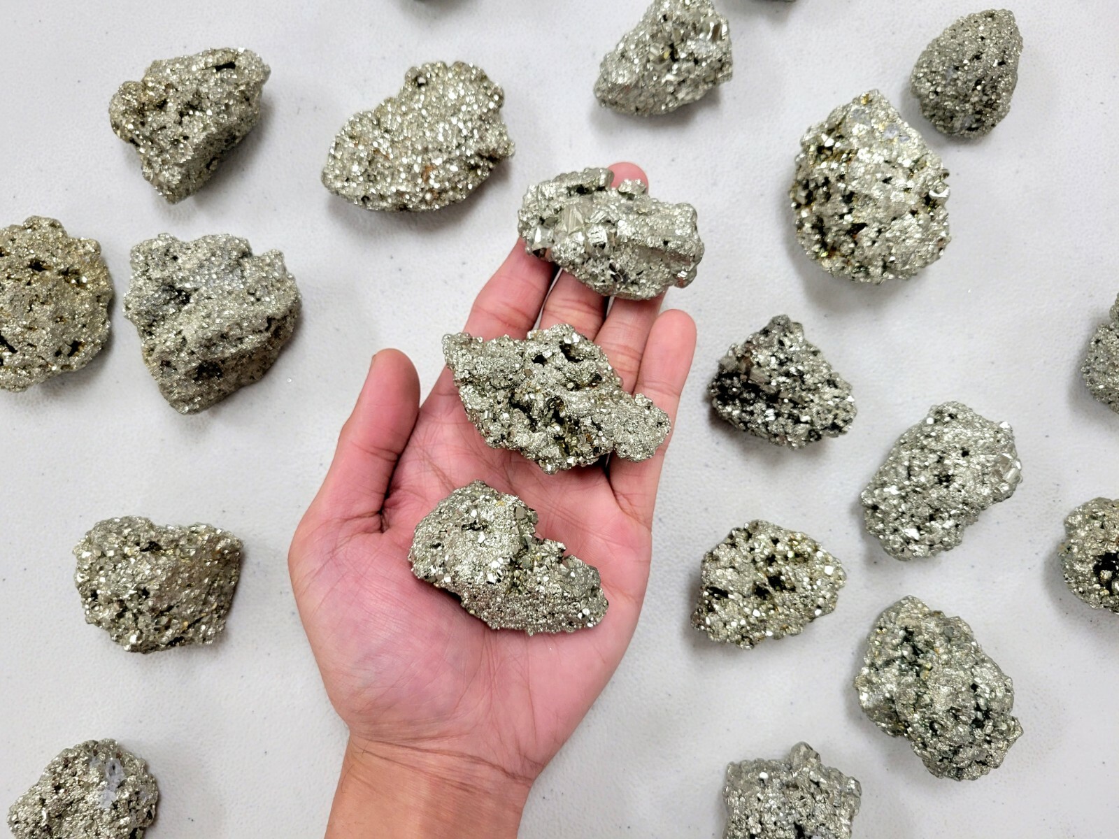 Pyrite Crystal Chunks Raw  Golden Pyrite Stone AKA Fool's Gold from Peru