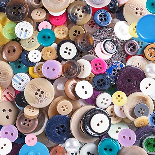 Scrambled Assortment Bag of Buttons for Arts & Crafts, Decoration, Collections,