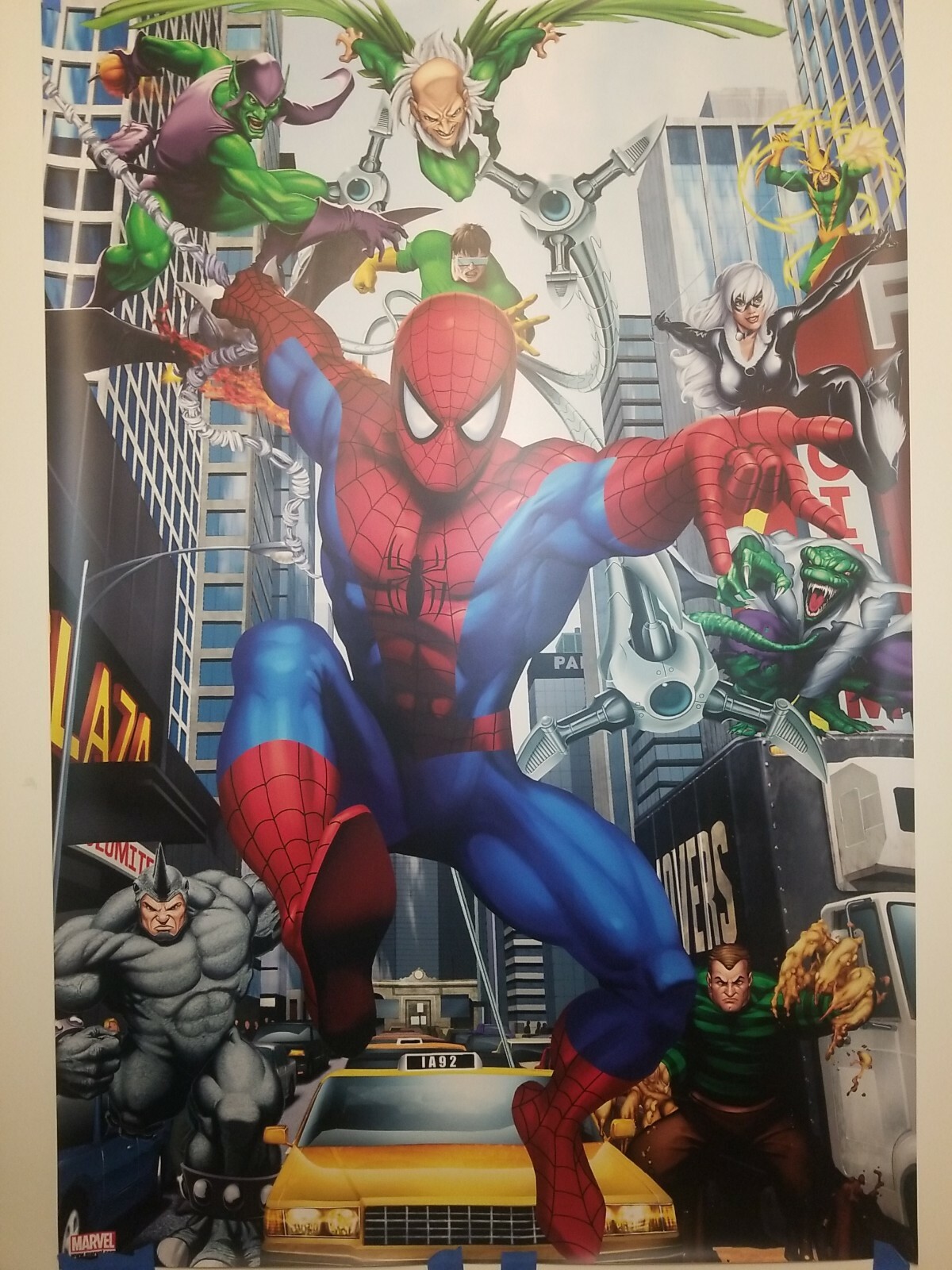 Rare Marvel Legends Spider Man Mural Poster Art 72X48 Inch Matte Finish