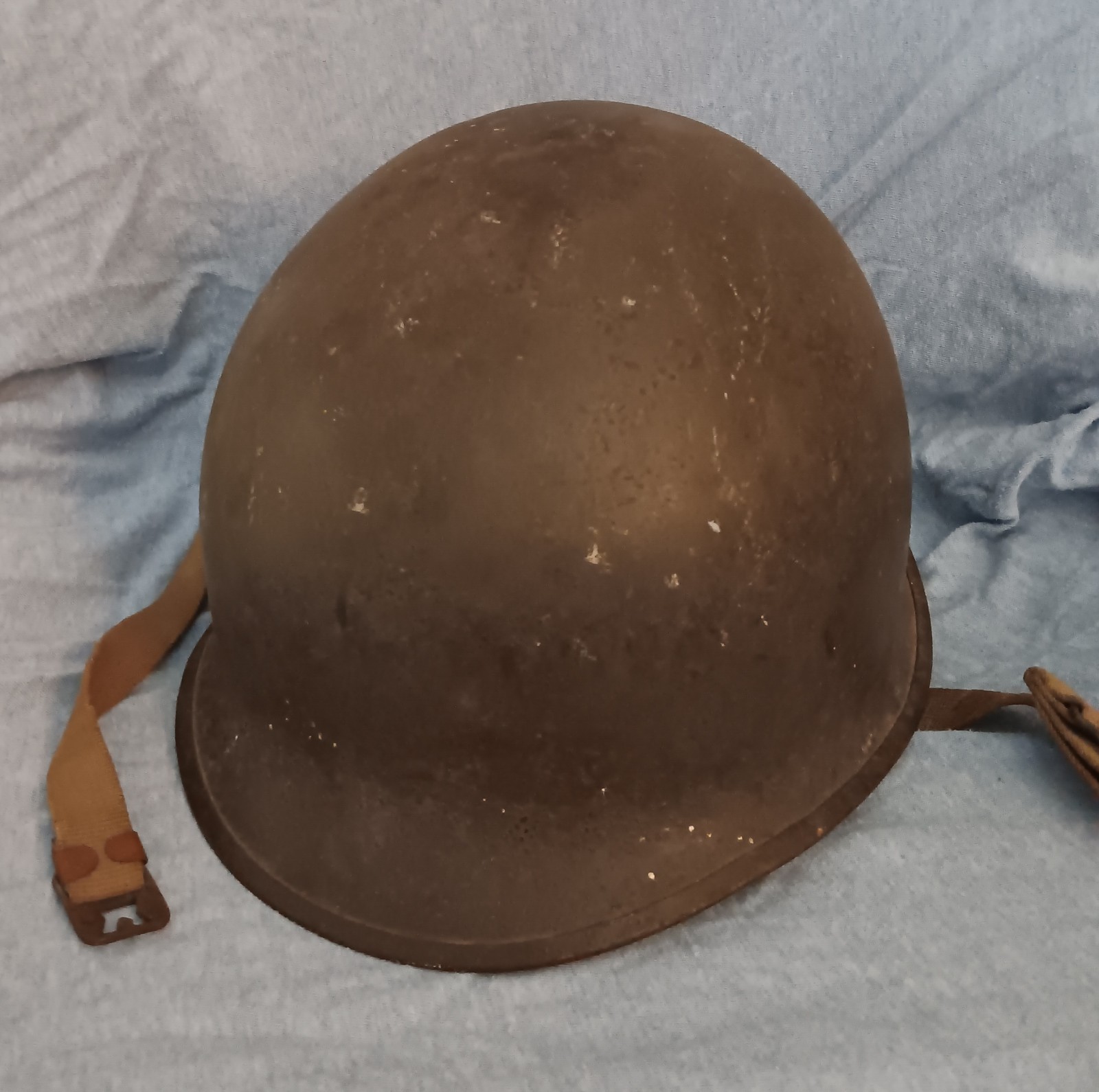 WWII 2 US ARMY M1 Helmet McCord Rear Seam Swival Bale Stamp 1017 EXCELLENT 
