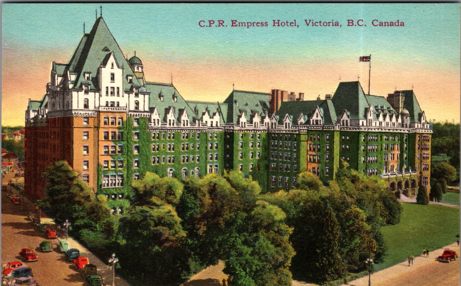 Vintage Postcard Empress Hotel Victoria BC Canada Coast Publishing