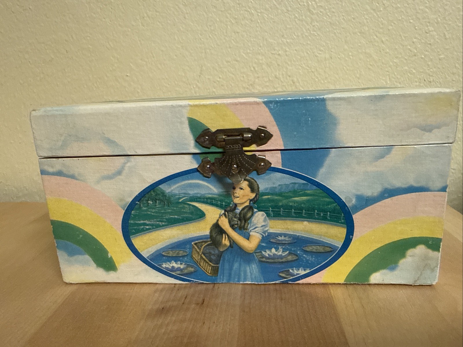 Vintage Wizard of Oz Dorothy Jewelry Music Box Over Rainbow 1988 MGM Turner