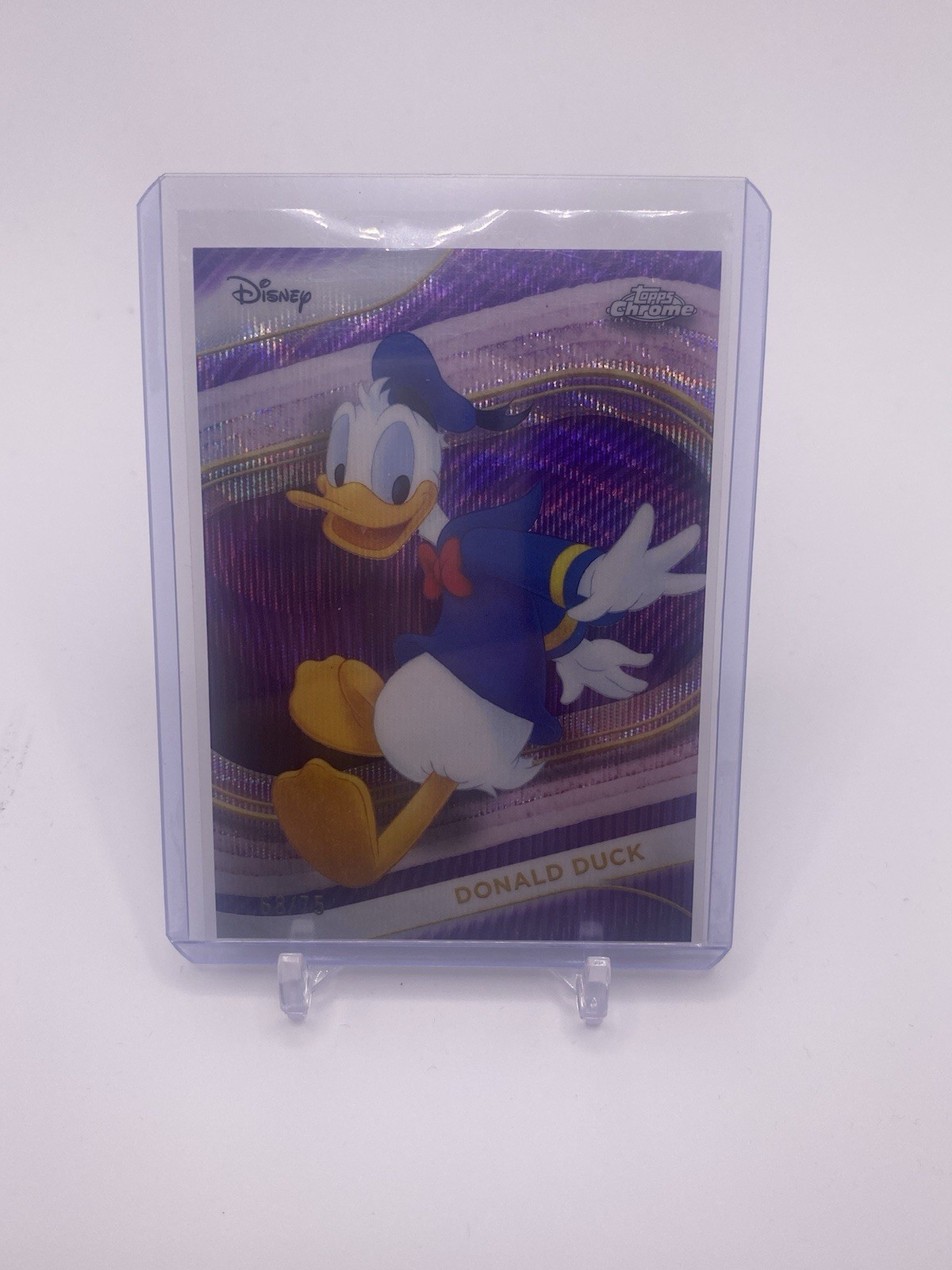  2025 Topps Chrome Disney Donald Duck #34 Purple Parallel 68/75