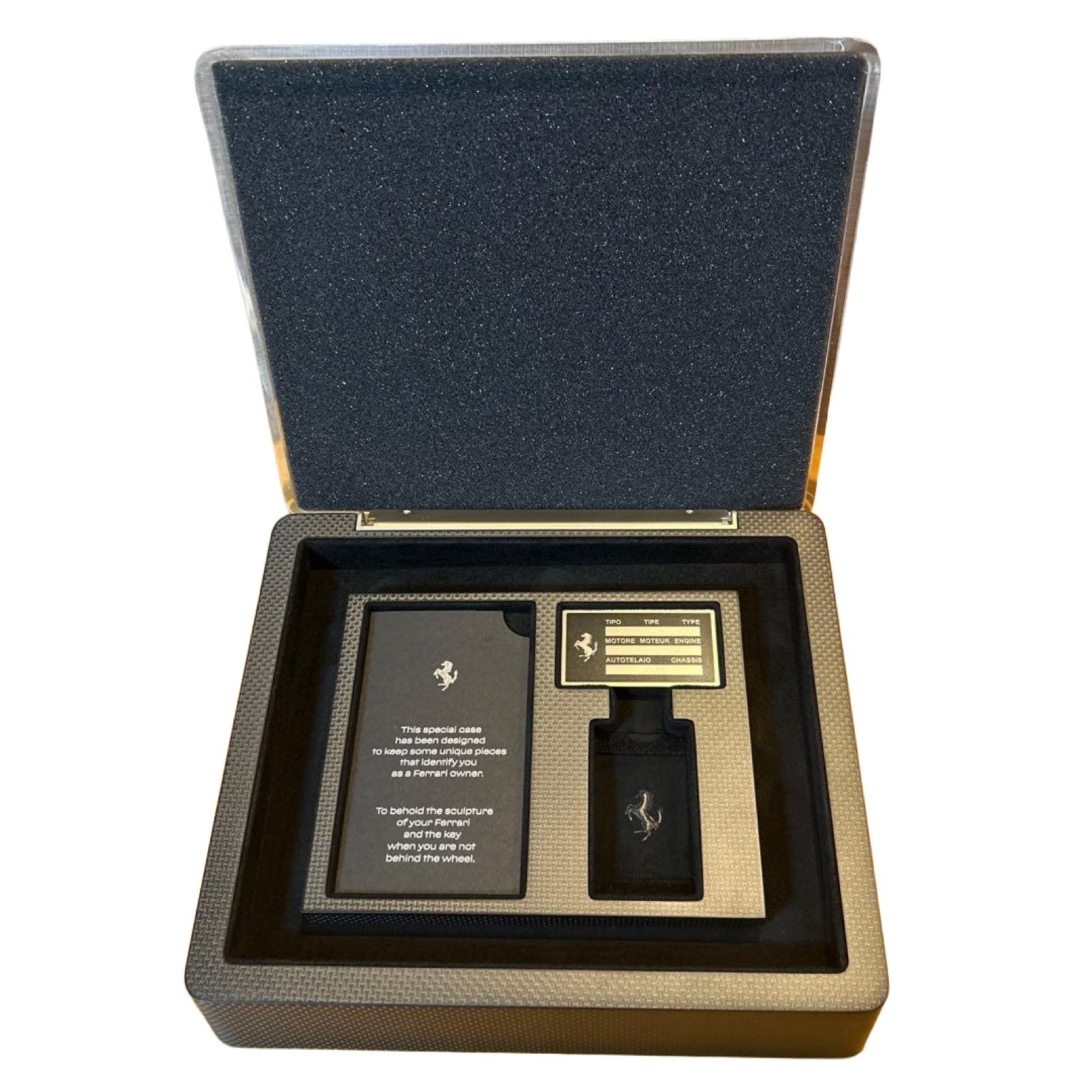 Ferrari 296 GTB Genuine Key Box Case Owner Collection Item Carbon Non-Sale New