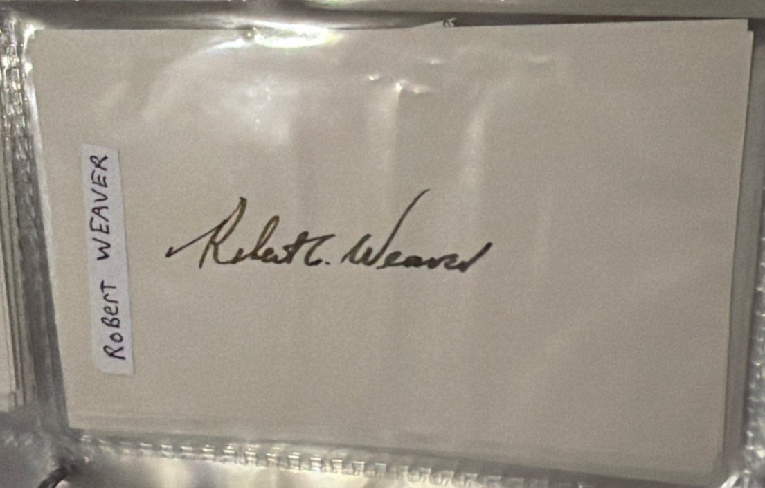 Robert C. Weaver Secretary Of Housing Development HUD 1st Black Signed Autograph