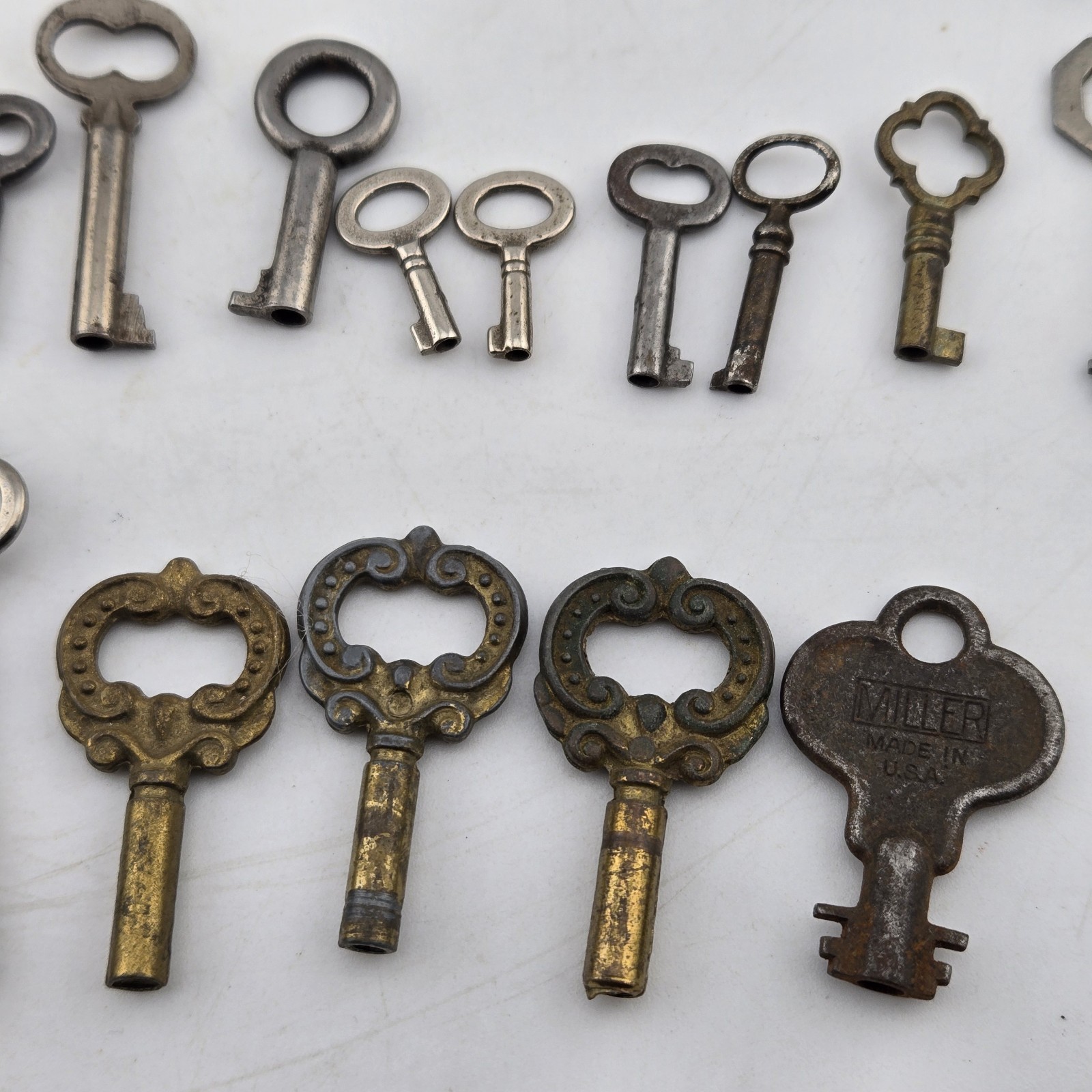 Antique & Vintage Skeleton, Cabinet & Clock Keys Lot 45 Pcs Mixed Lot