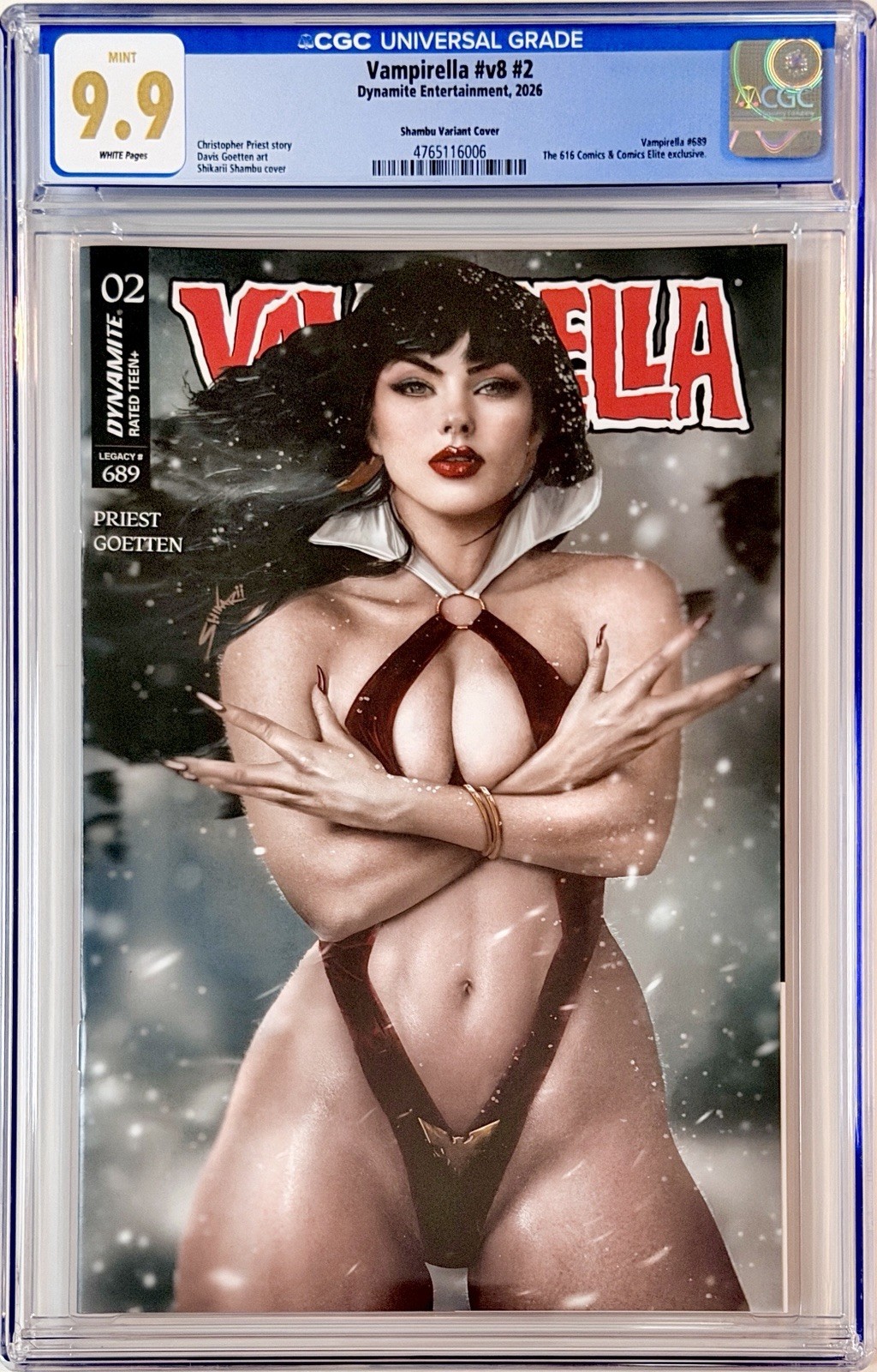 Vampirella v8 #2 - CGC 9.9 Mint - Shikarii Shambu Variant Limited to 500 Copies