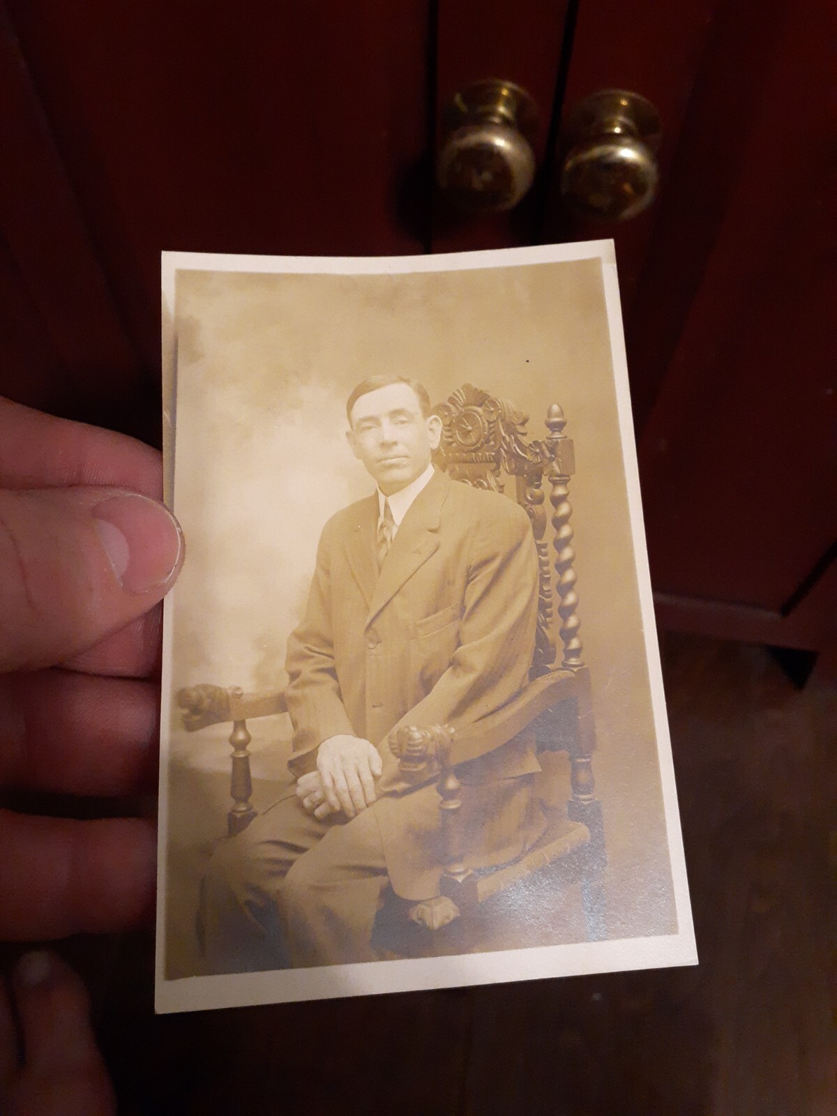 Rppc Antique Postcard Distinguished Gentleman Chair Dittrich