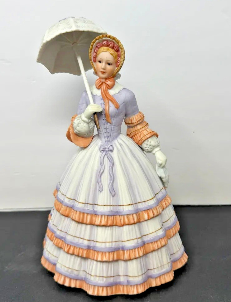 Lenox Springtime Promenade Victorian Lady Parasol Fine Porcelain Figurine 8.5\