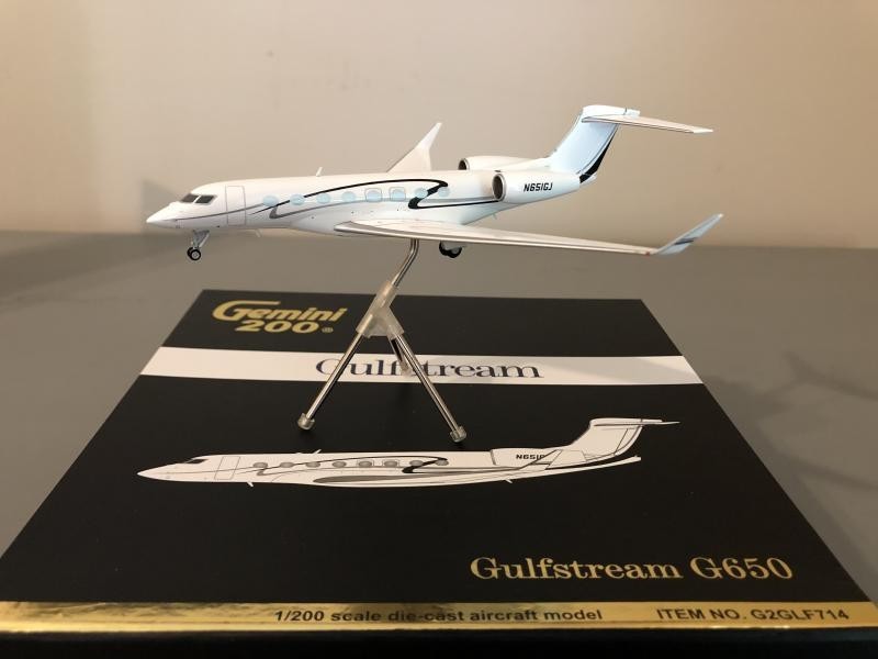 GULFSTREAM G650 BUSINESS JET - GEMINI JETS GEMINI 200 G2GLF714 1/200 NEW IN BOX