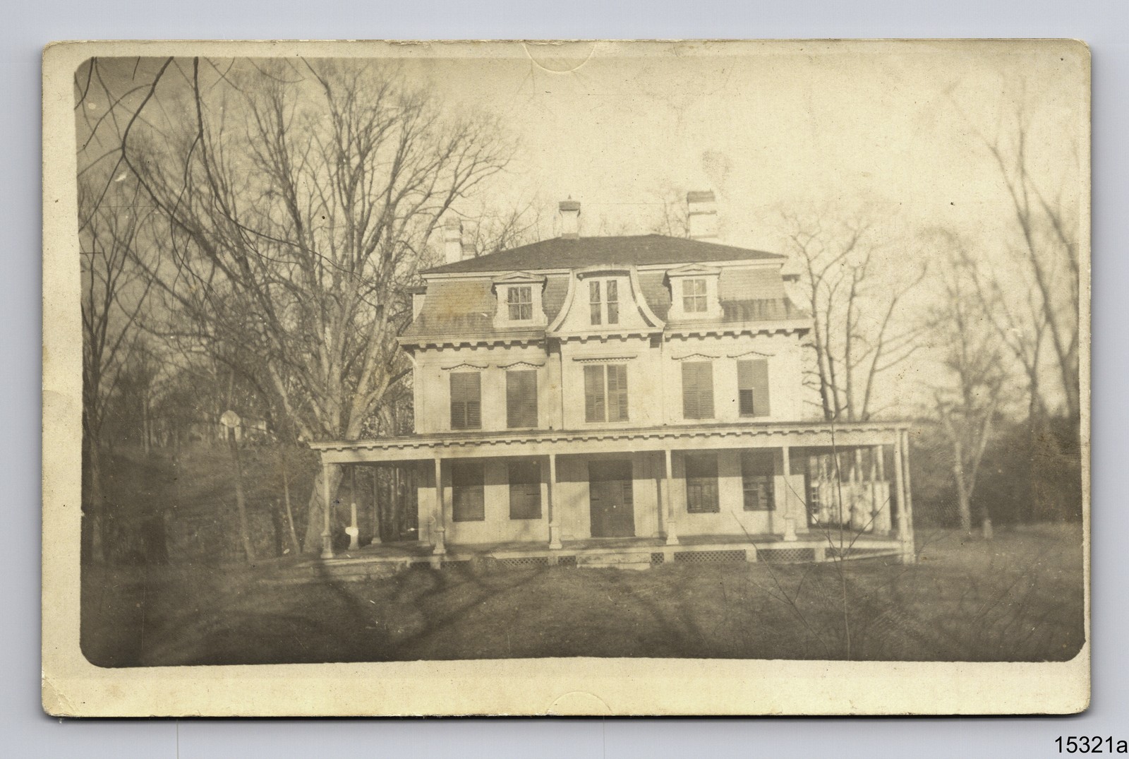 RPPC Large Mansford Style Arcitecture Home Unknown City Real Photo Postcard